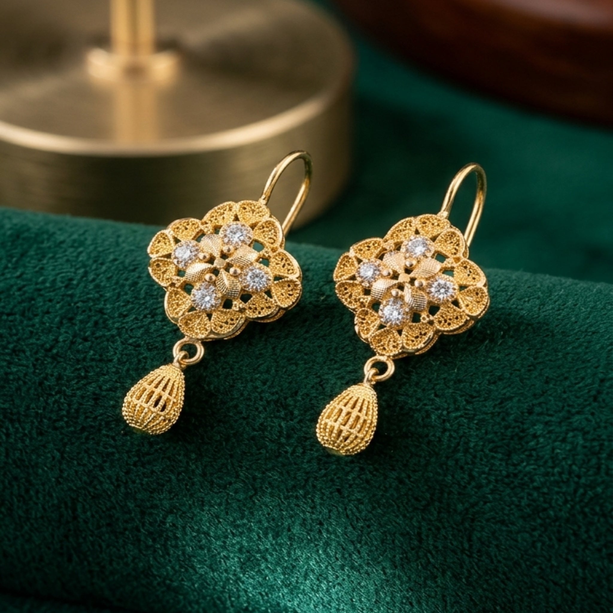 RP Gold Quatrefoil Earrings (FSE262)