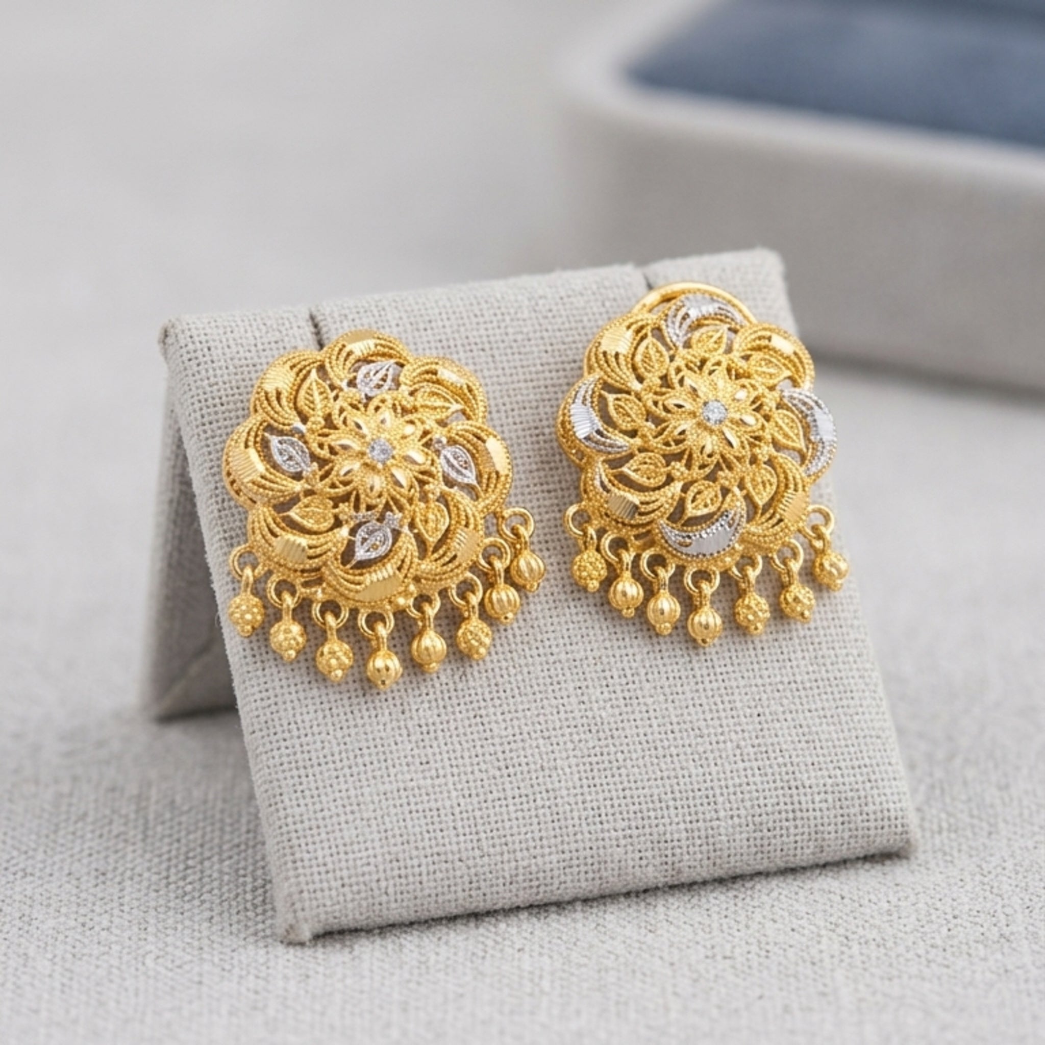 RP Gold Swirl-Bloom Studs (FSE268)