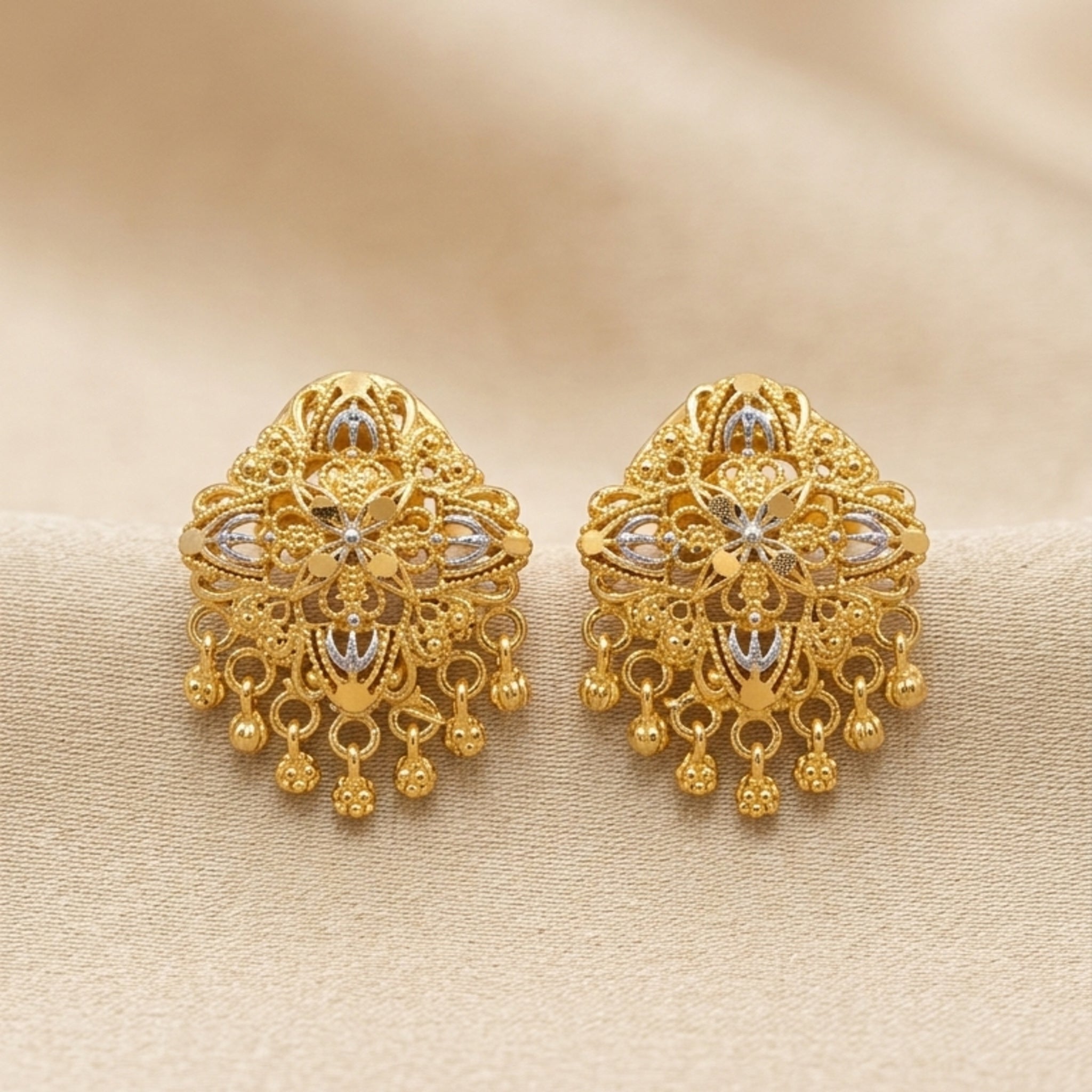 RP Gold Diamond-Shield Studs (FSE269)