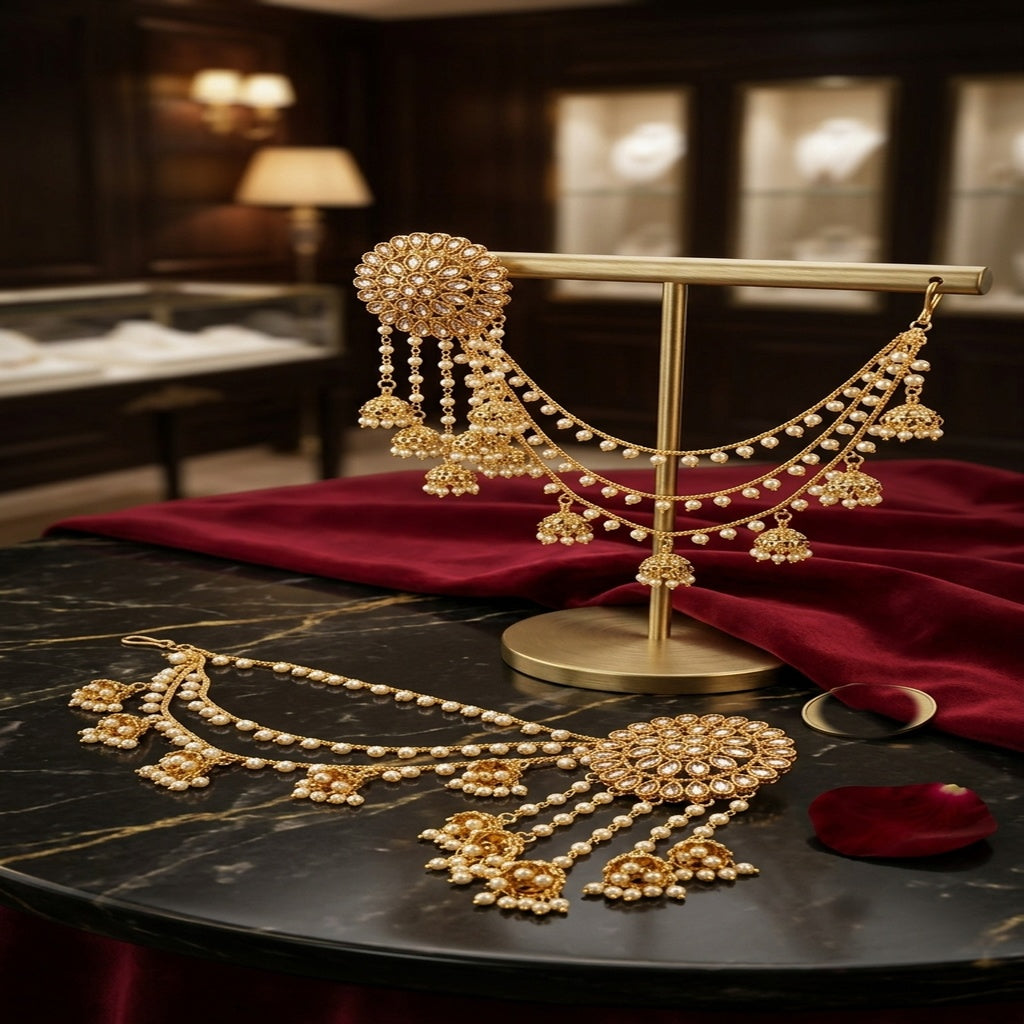 Bahubali Passa with Pearl Jhumka Drops (FSE304)