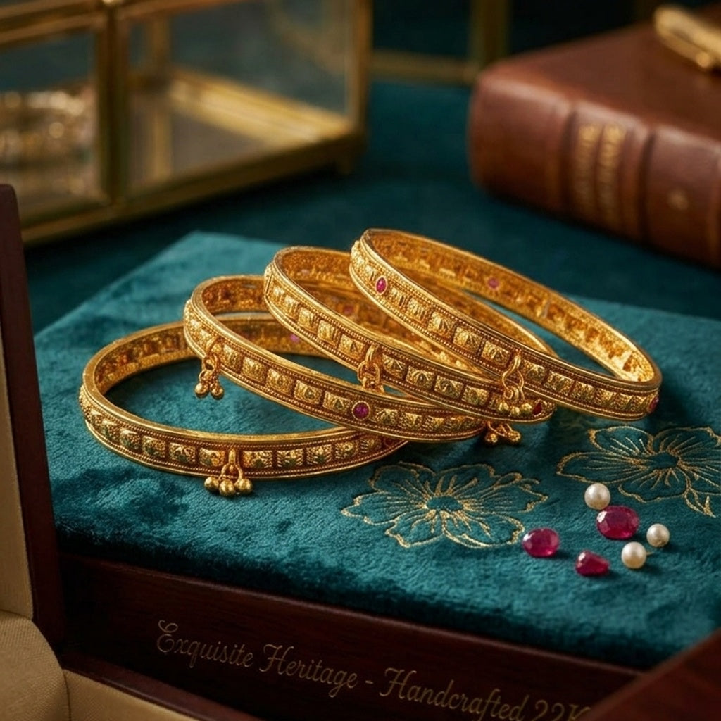 Kashimiri Gold Heritage Bangles Set (FSB204)
