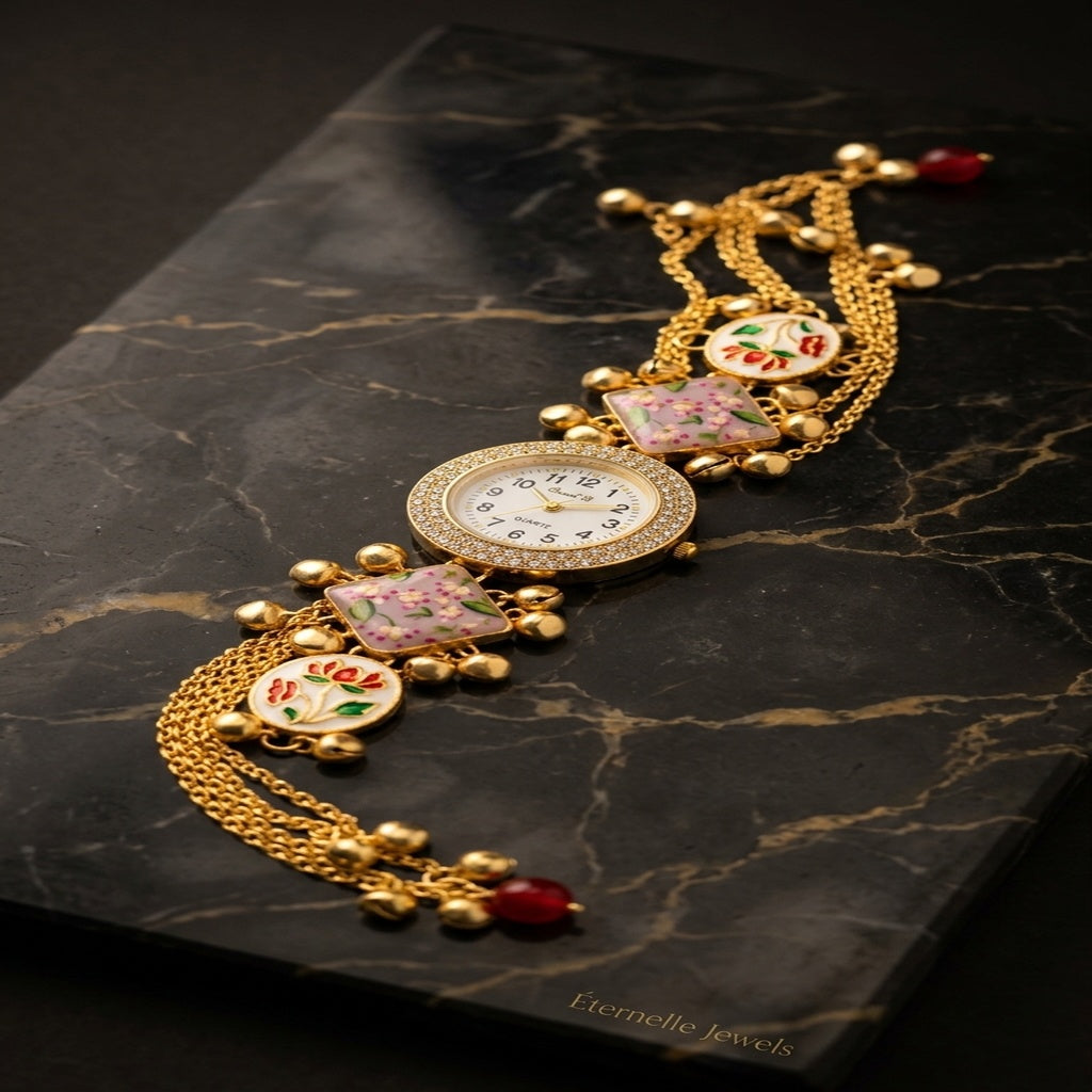 Handcrafted Meenakari Watch Bracelet