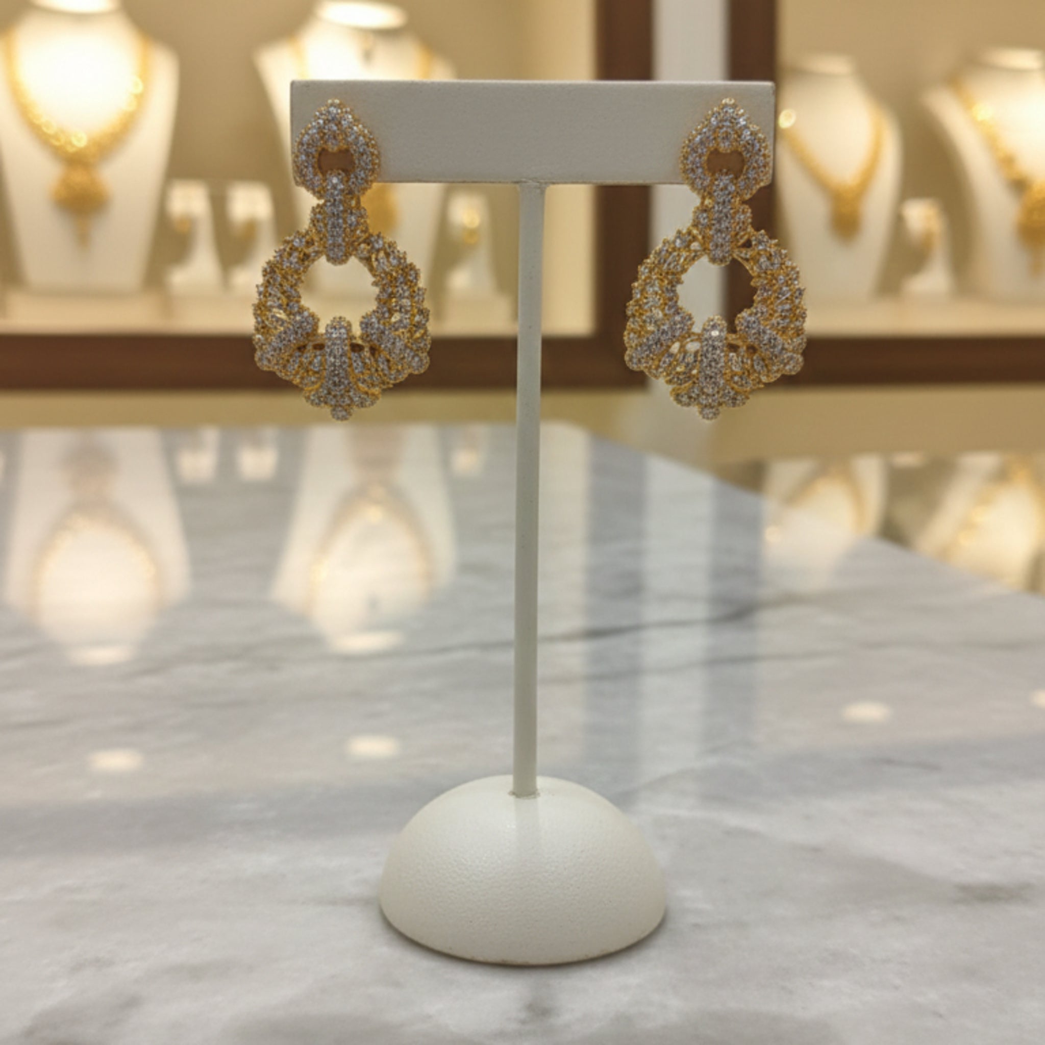 Luxury Zircon AD Ear Rings (FSE183)