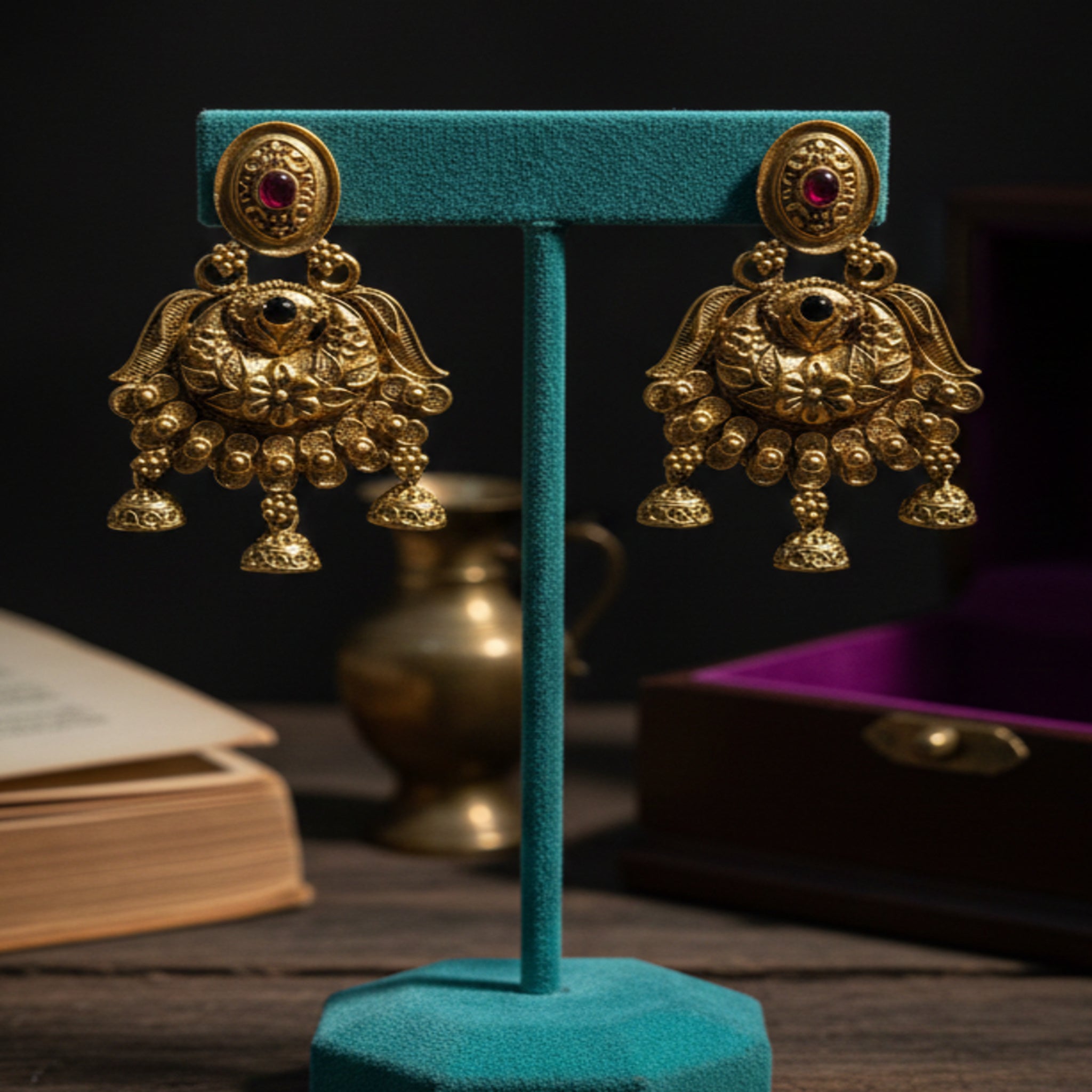 Boutique Floral Statement Earrings (FSE230)