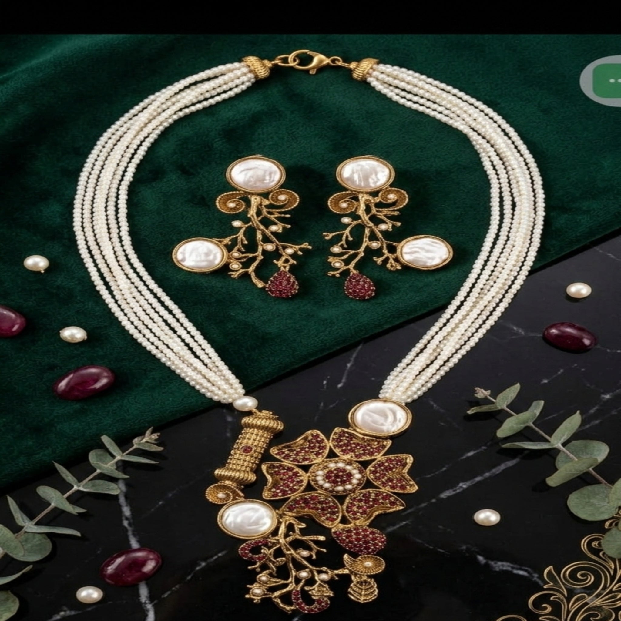 Royal Filigree Medallion Maala Set (FDM127)