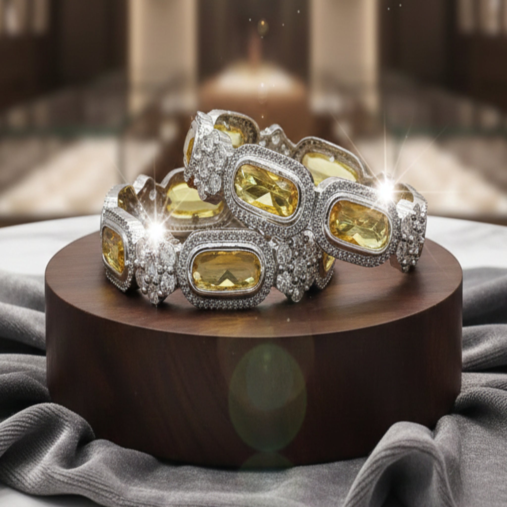 Zircon Lemon Karrat Bangles (FSAB29)