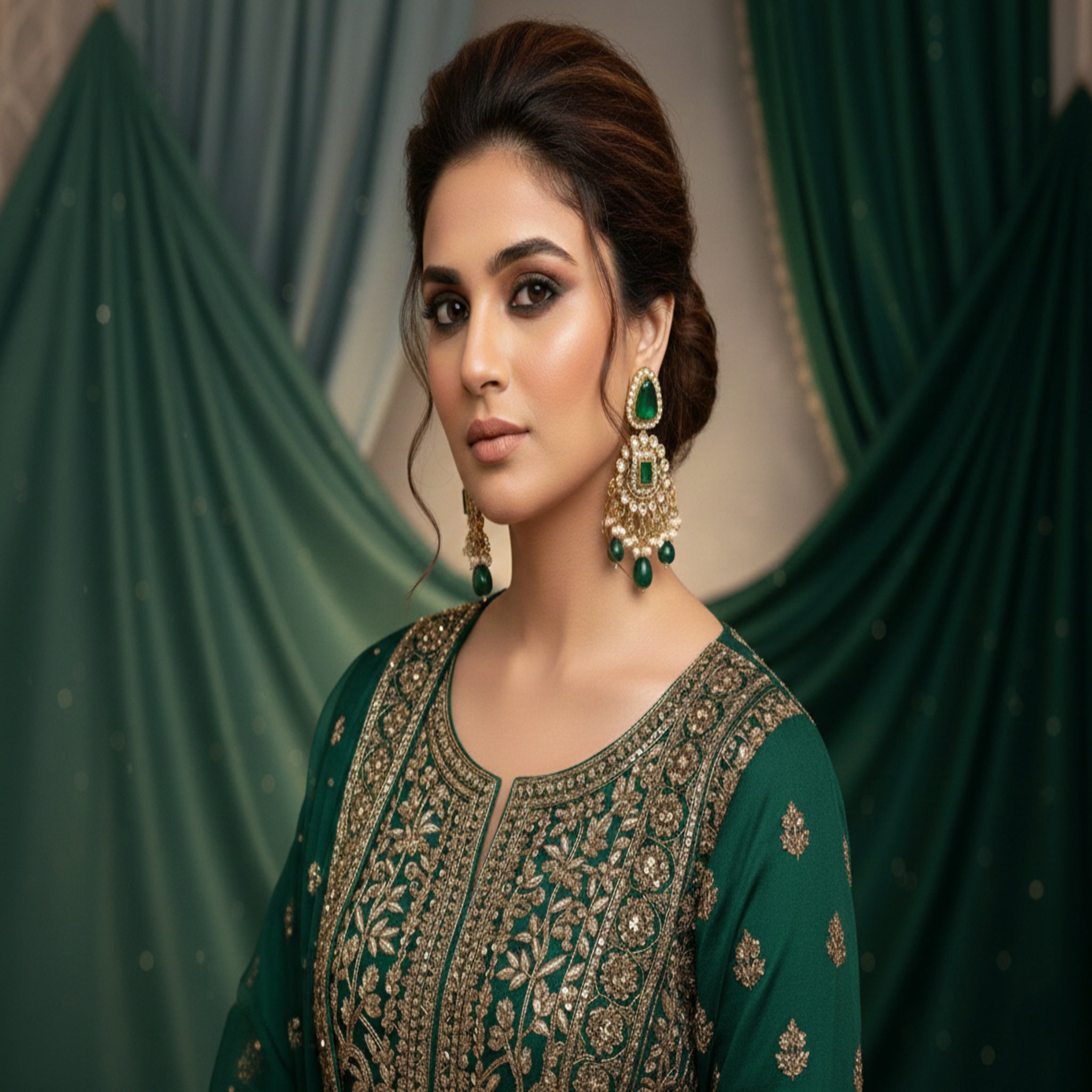 The Grand Blossom Royal Zircon Earrings (FSE237)