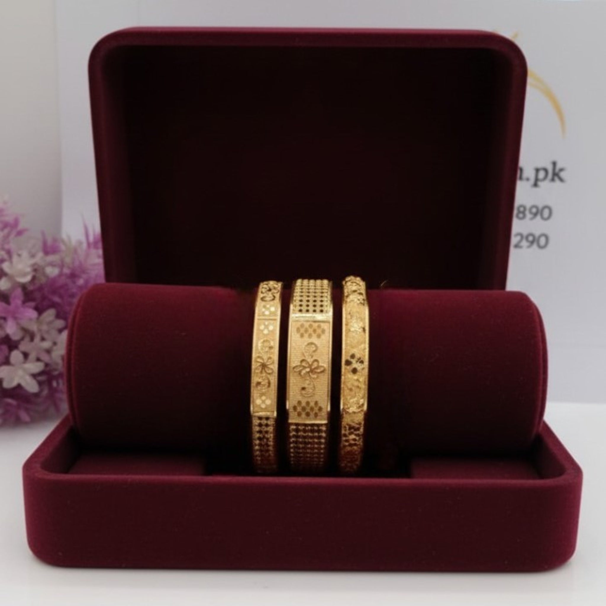 Gold Plated 3 Pcs Bangles (FSB106)