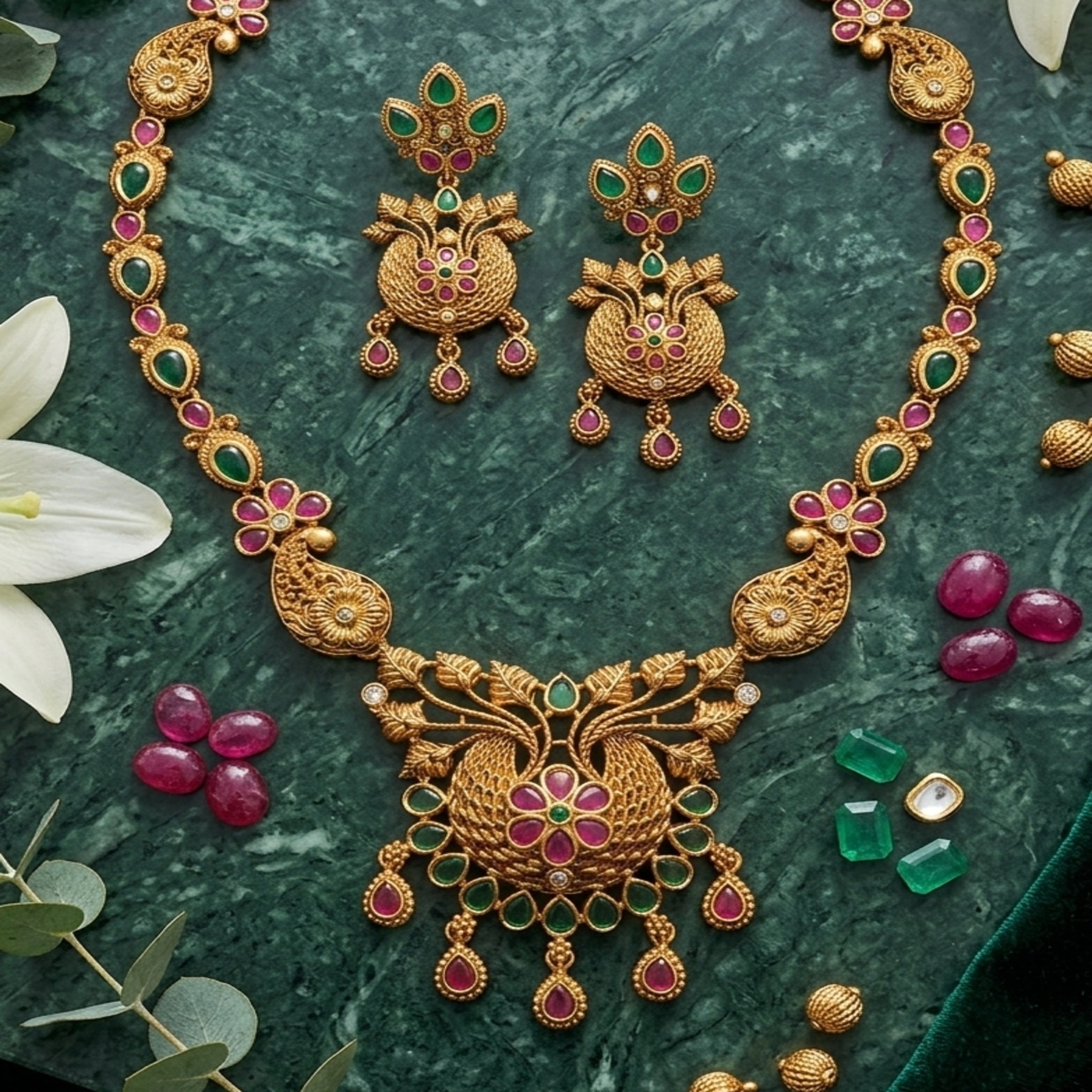Royal Mayur Heritage Necklace Set (FDN253)