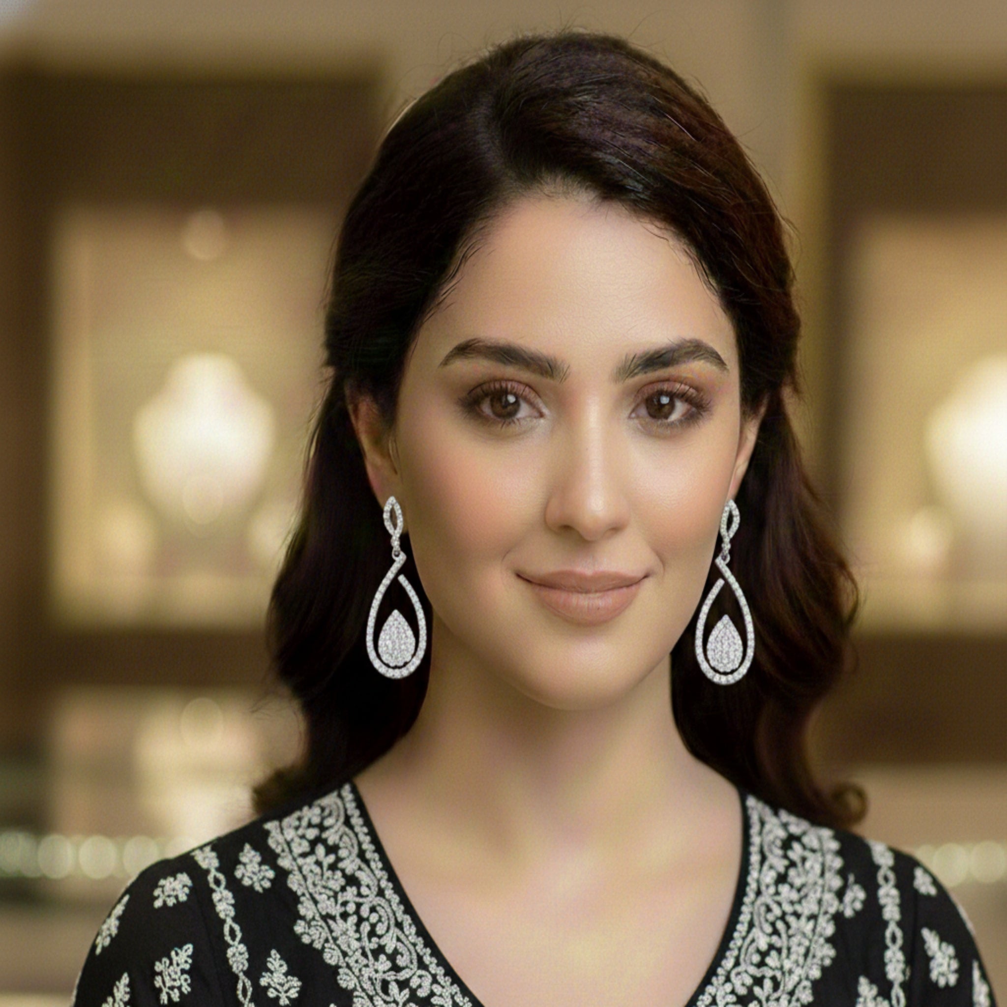 Silver Drop Style Ear Rings (FSE195)