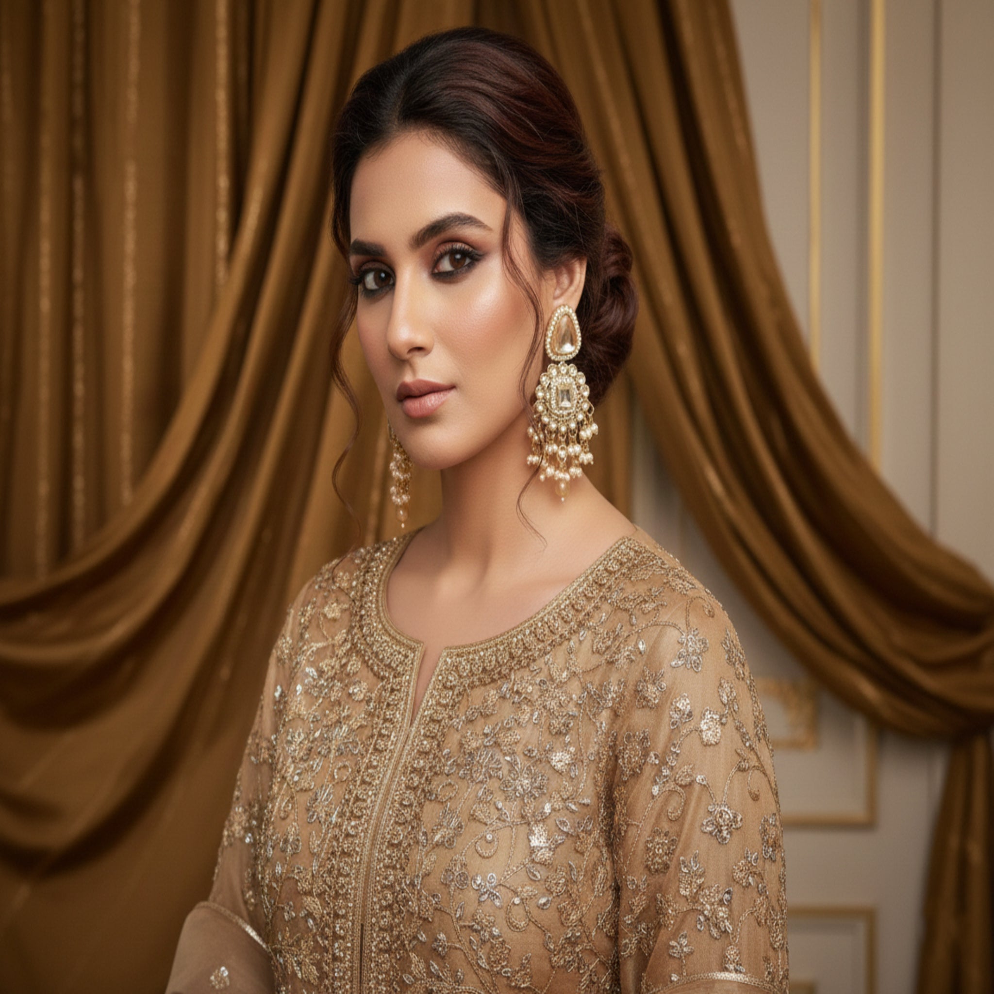 The Grand Blossom Royal Zircon Earrings (FSE237)
