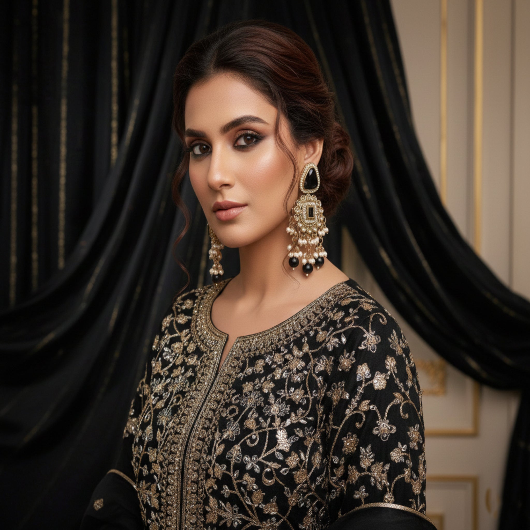 The Grand Blossom Royal Zircon Earrings (FSE237)