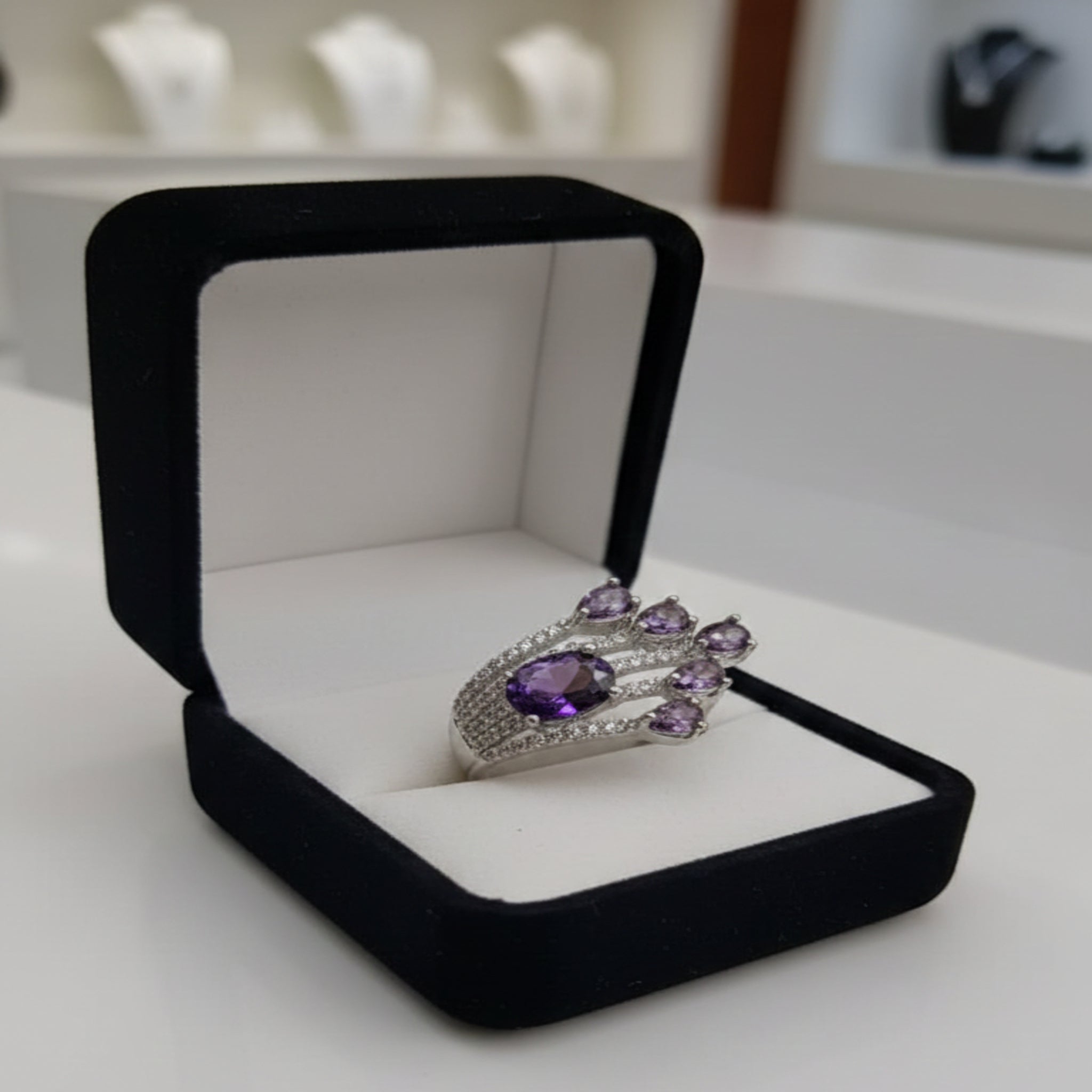 Unqiue Style Silver Karrat Ring (FSE159)