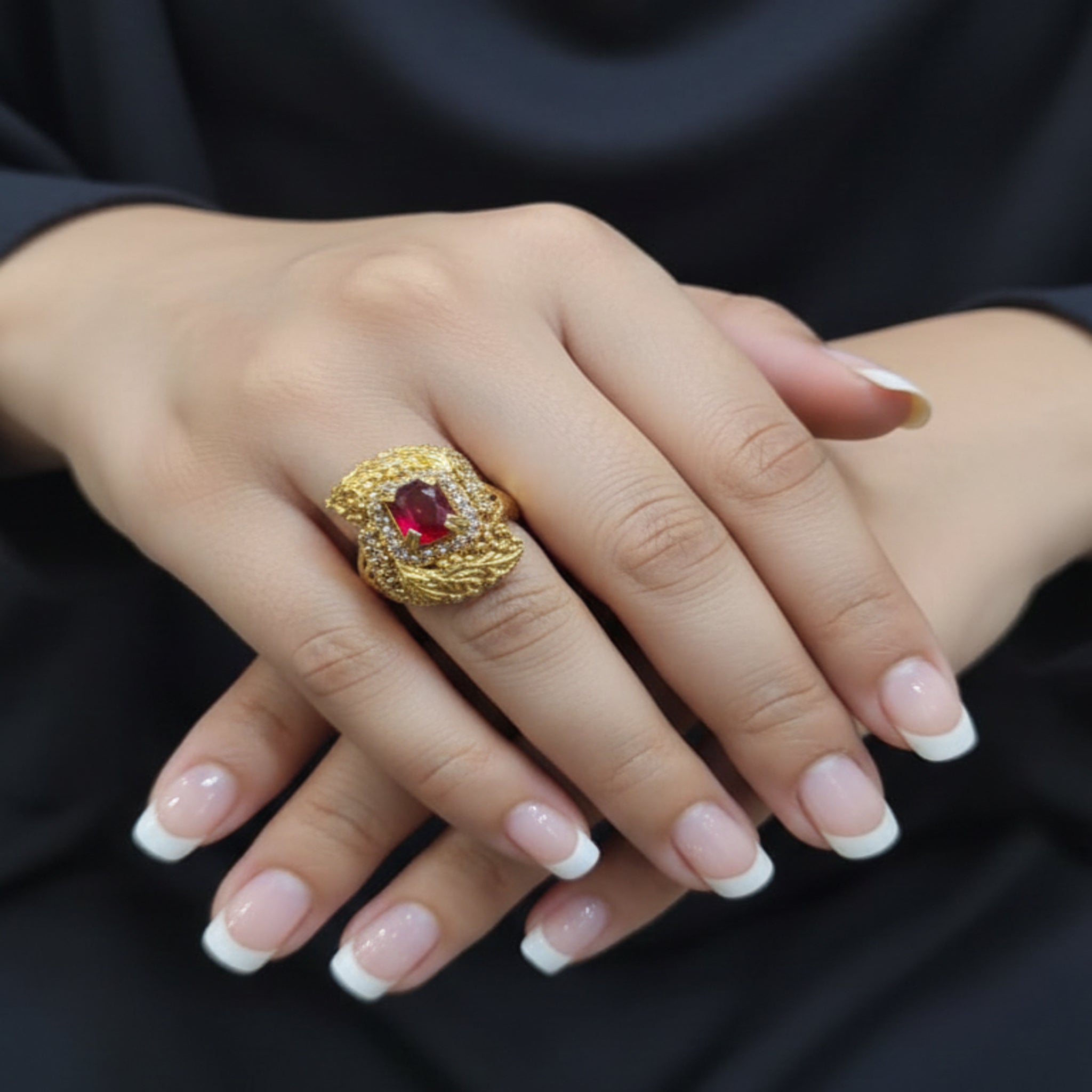 Rp Gold Polish Stone Rings (FSR150)