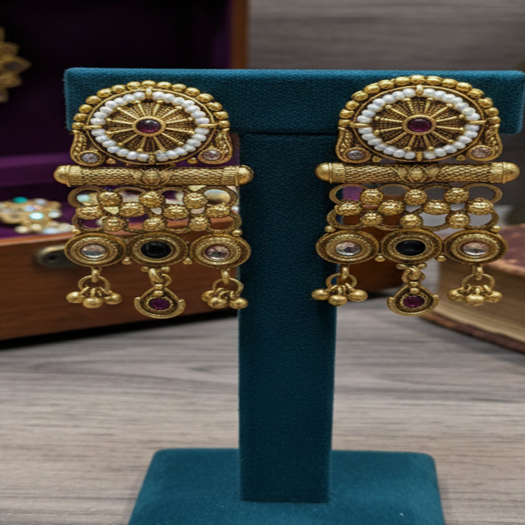 Imperial Peacock Mosaic Studs (FSE229)