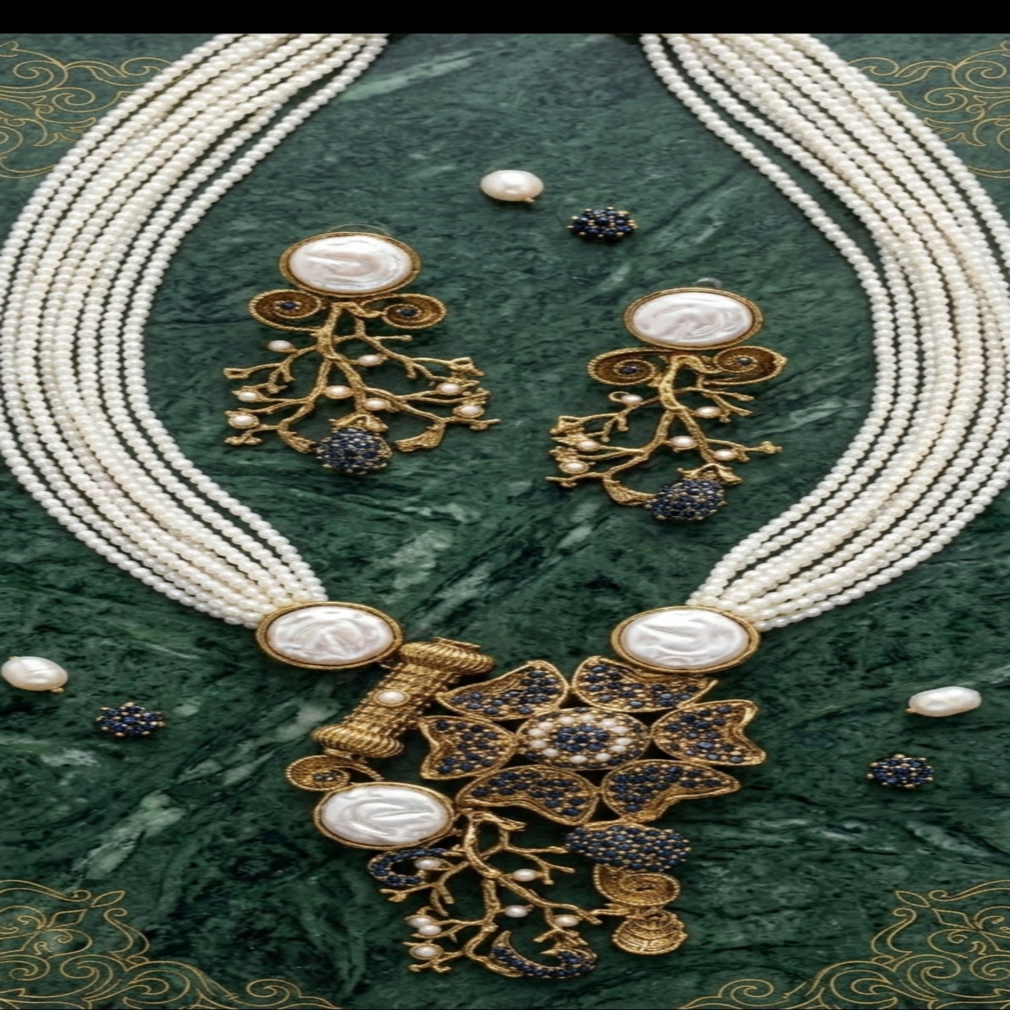 Royal Filigree Medallion Maala Set (FDM127)