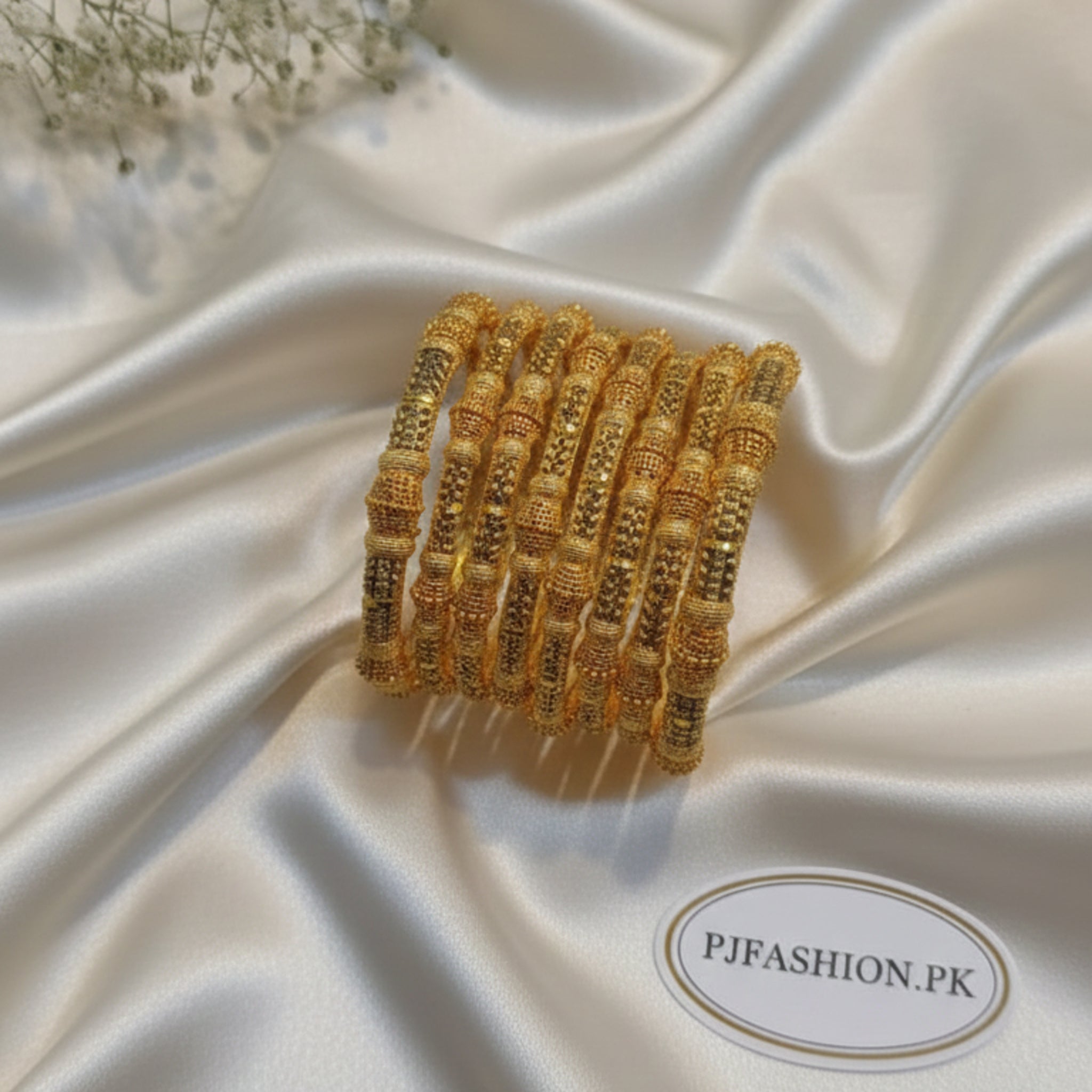 ignature Gold-Plated Bangle Set 6 PCs (FSB115)