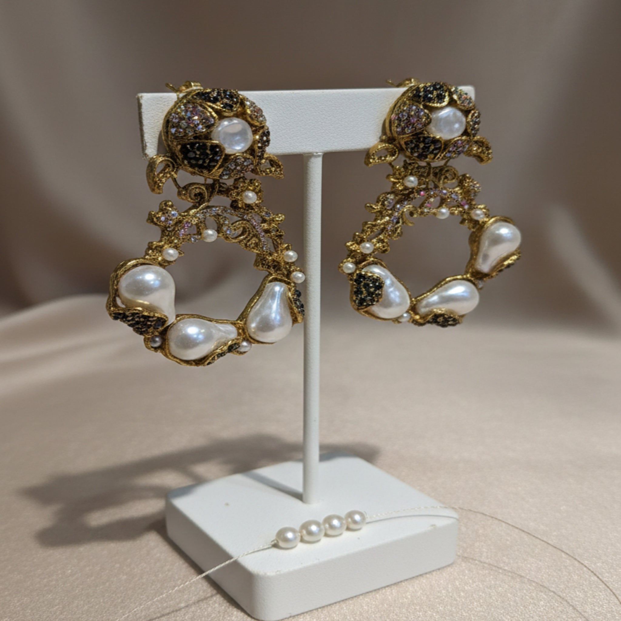 Handcrafted Turkish Vintage Heart Jhumkas (FSE221)