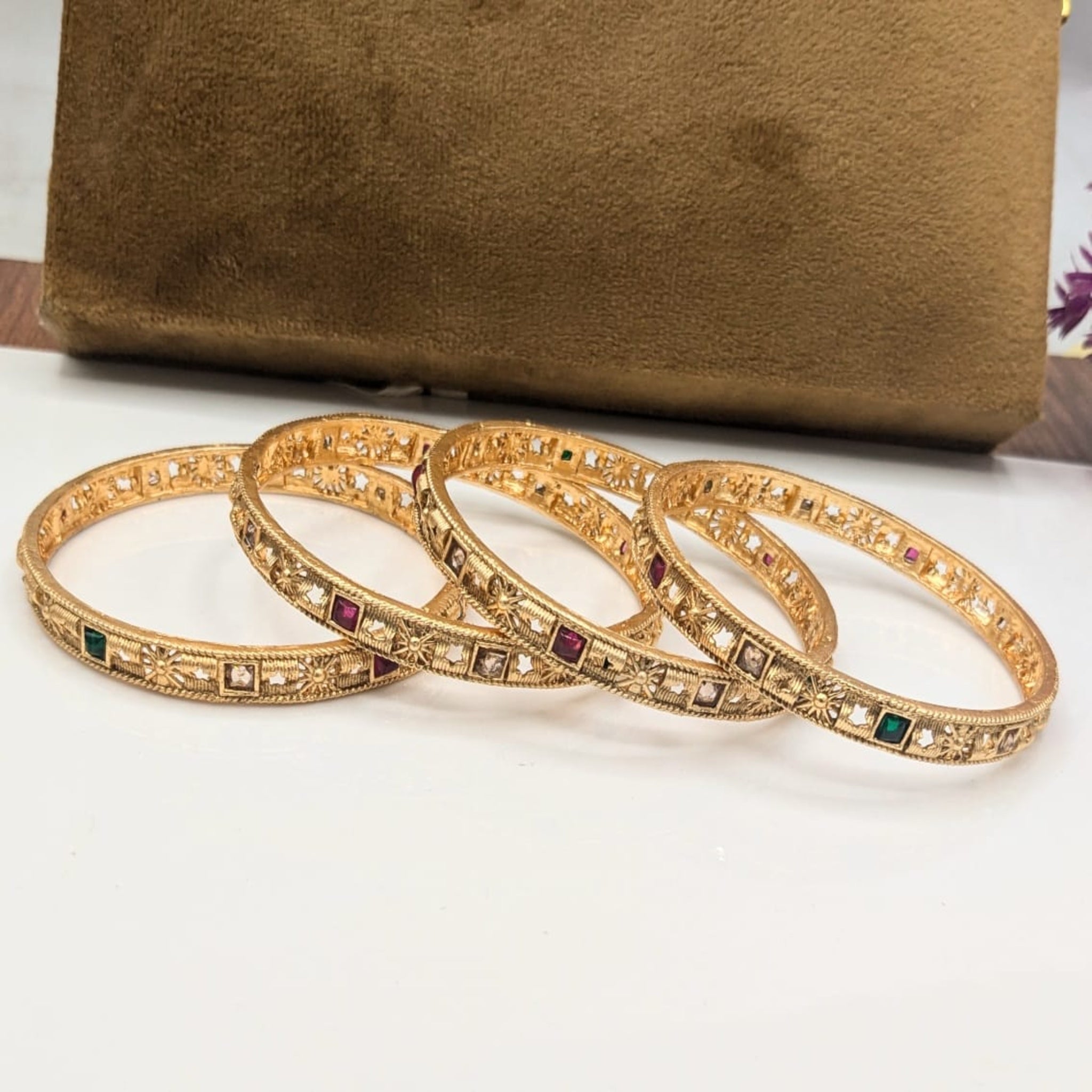 Rajwari Bangle 4 Pc Set (FSRB94)