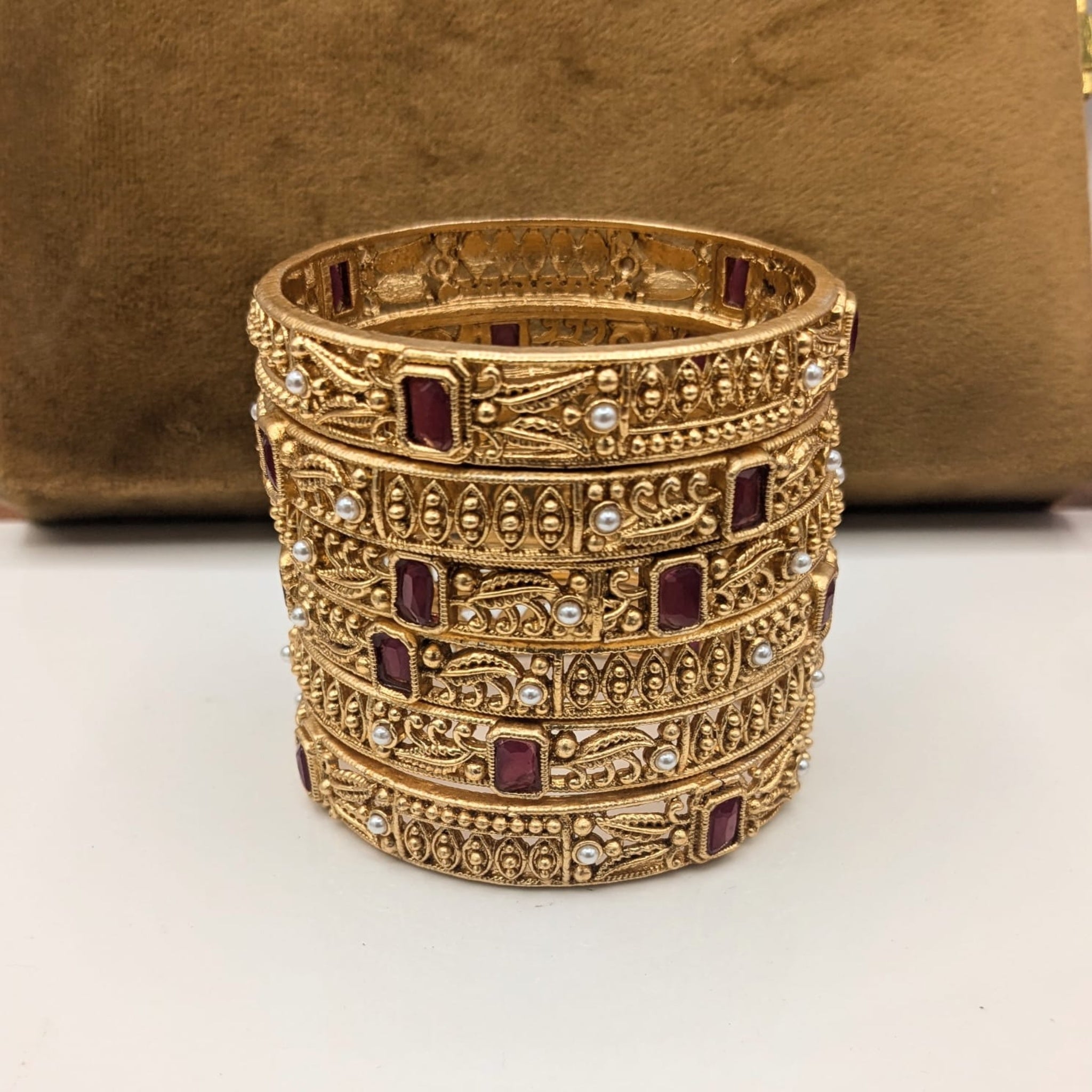 Rajwari Style 6 PC Bangle (FSRB92)