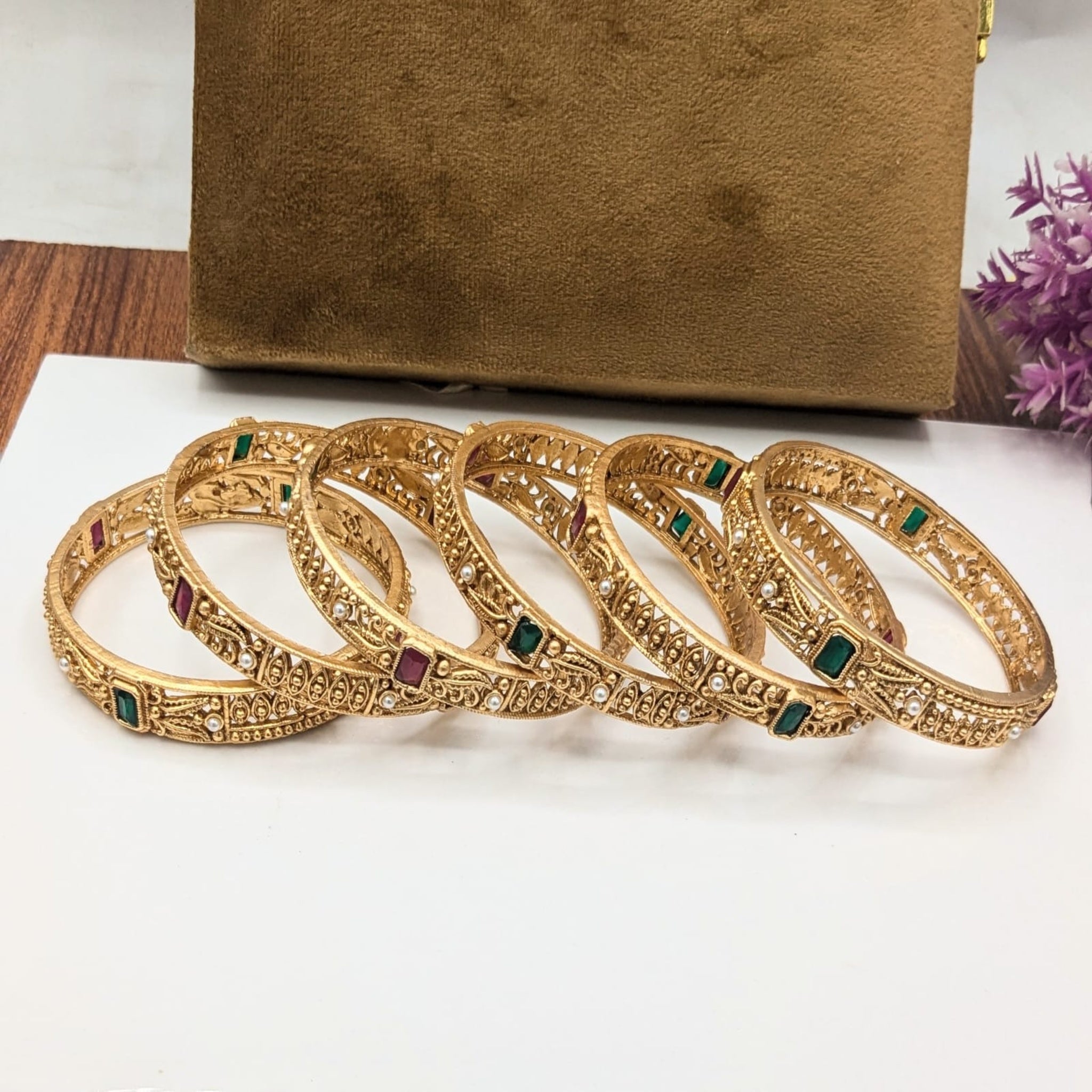 Rajwari Style 6 PC Bangle (FSRB92)