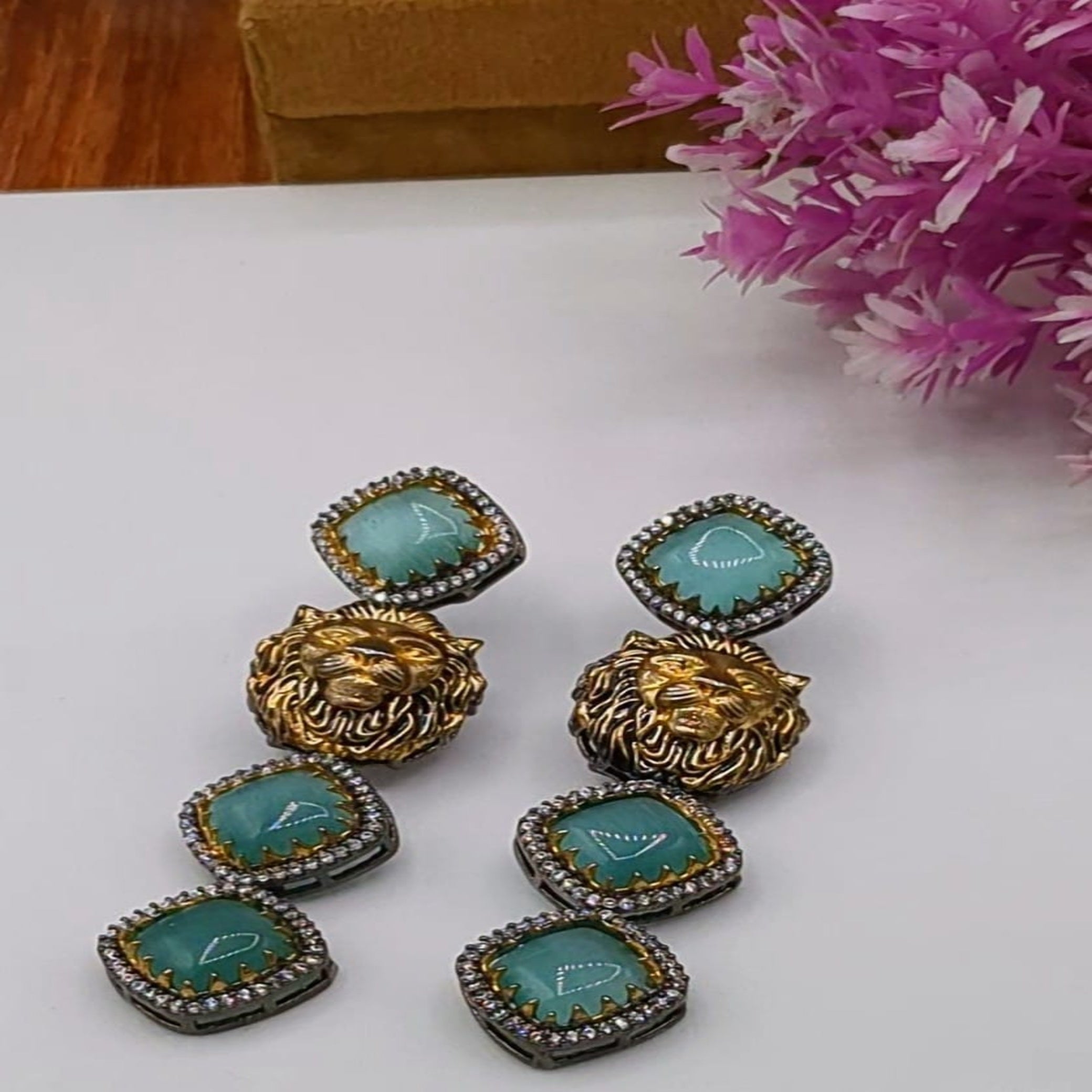 AD Stone oxidize ear ring (FSE1)