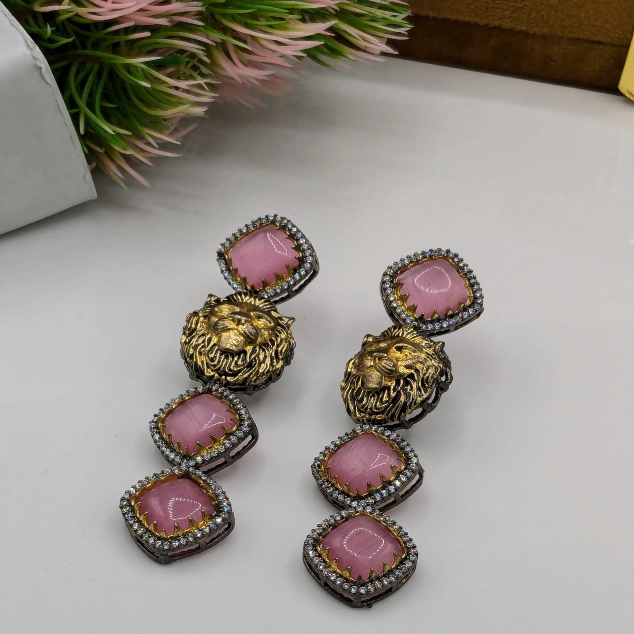 AD Stone oxidize ear ring (FSE1)