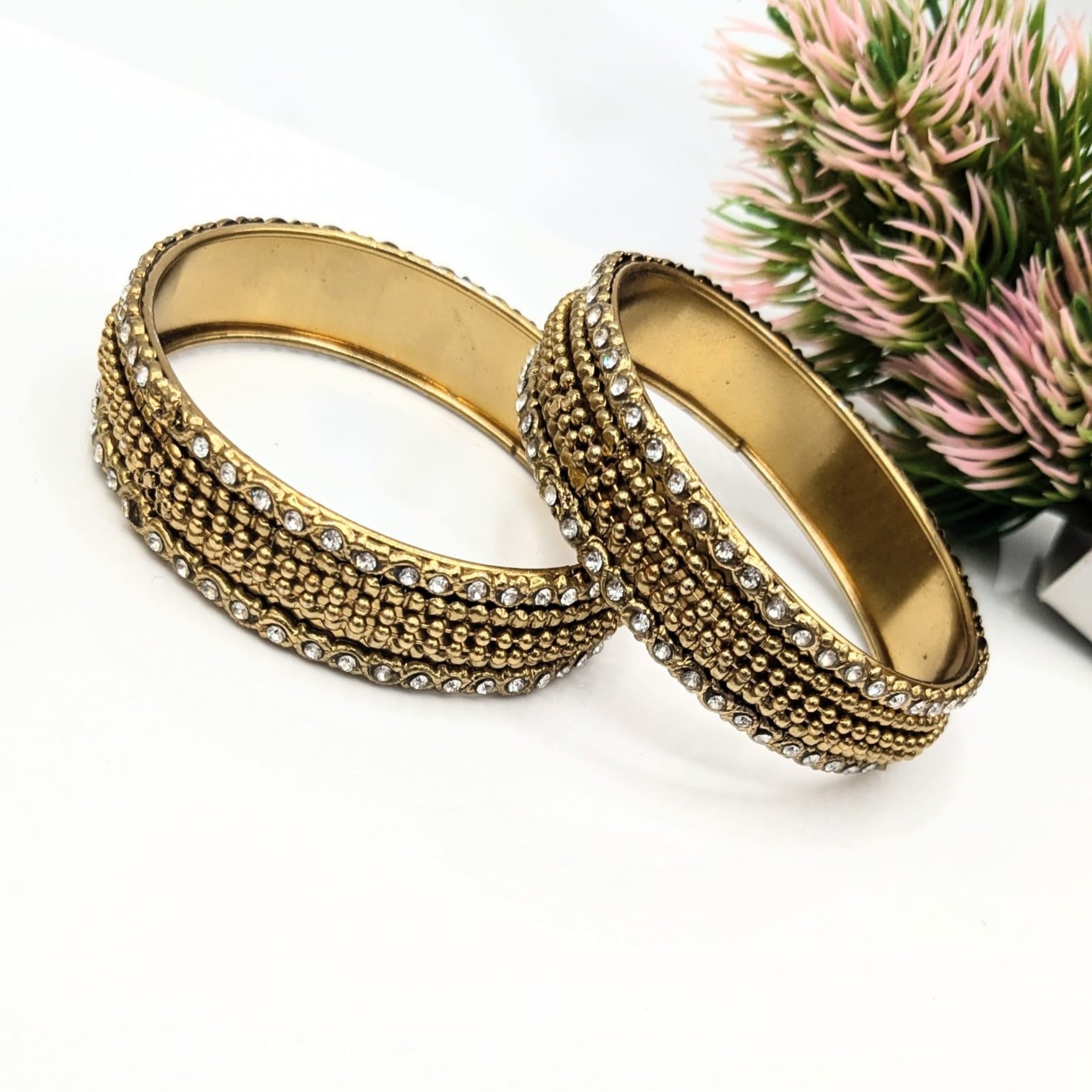 Antique Polish Metal Kara Pair (FSKB97)