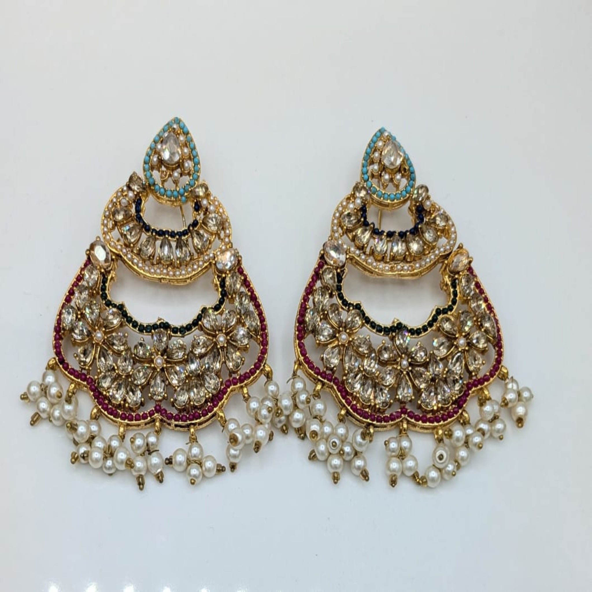 Delicate Multi Stone Ear Rings (FSE16)