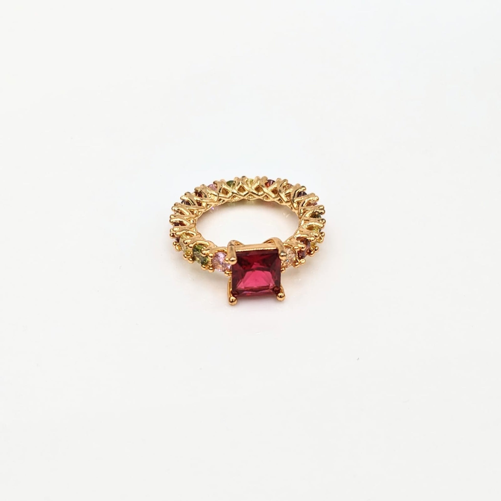 Ruby Crystal Zircon Ring (FSR2)