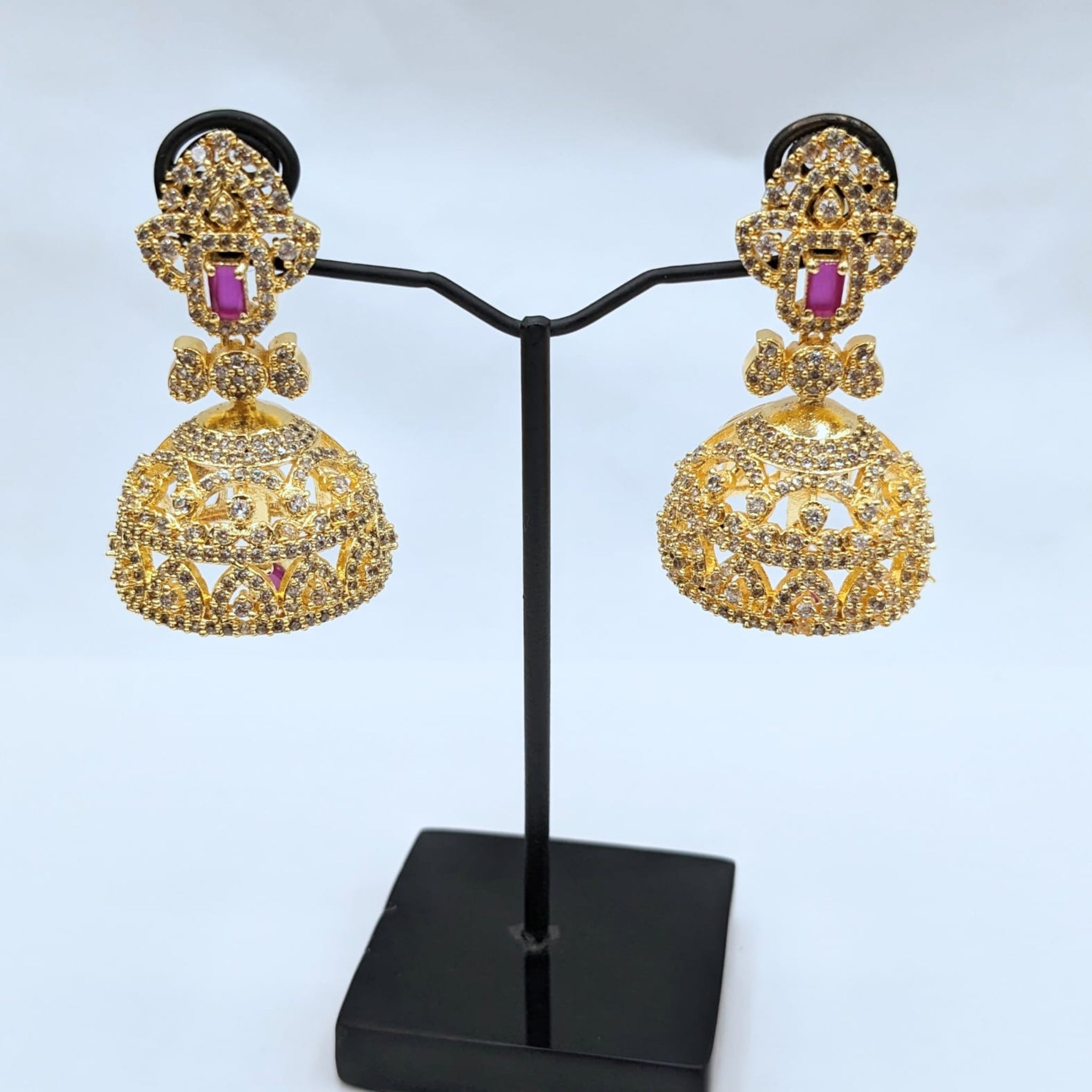 Luxury AD Jhumki Karrat Made Ear Ring (FSE27)