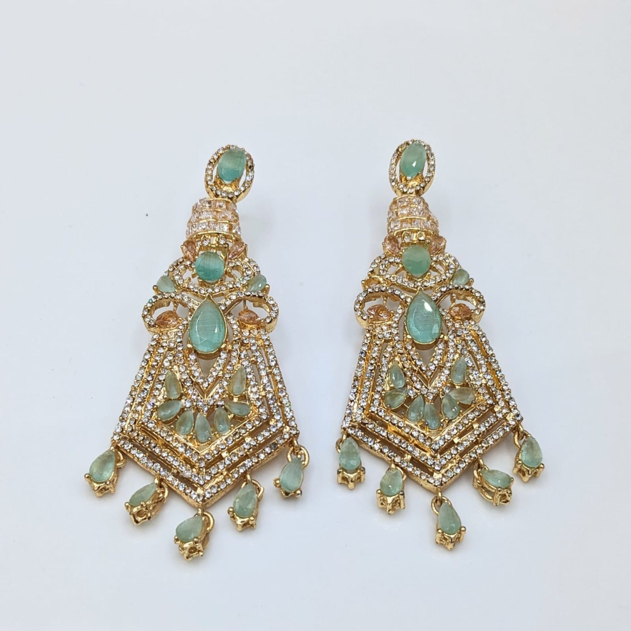 Mint Golden Ad karrat Ear Rings (FSE32)