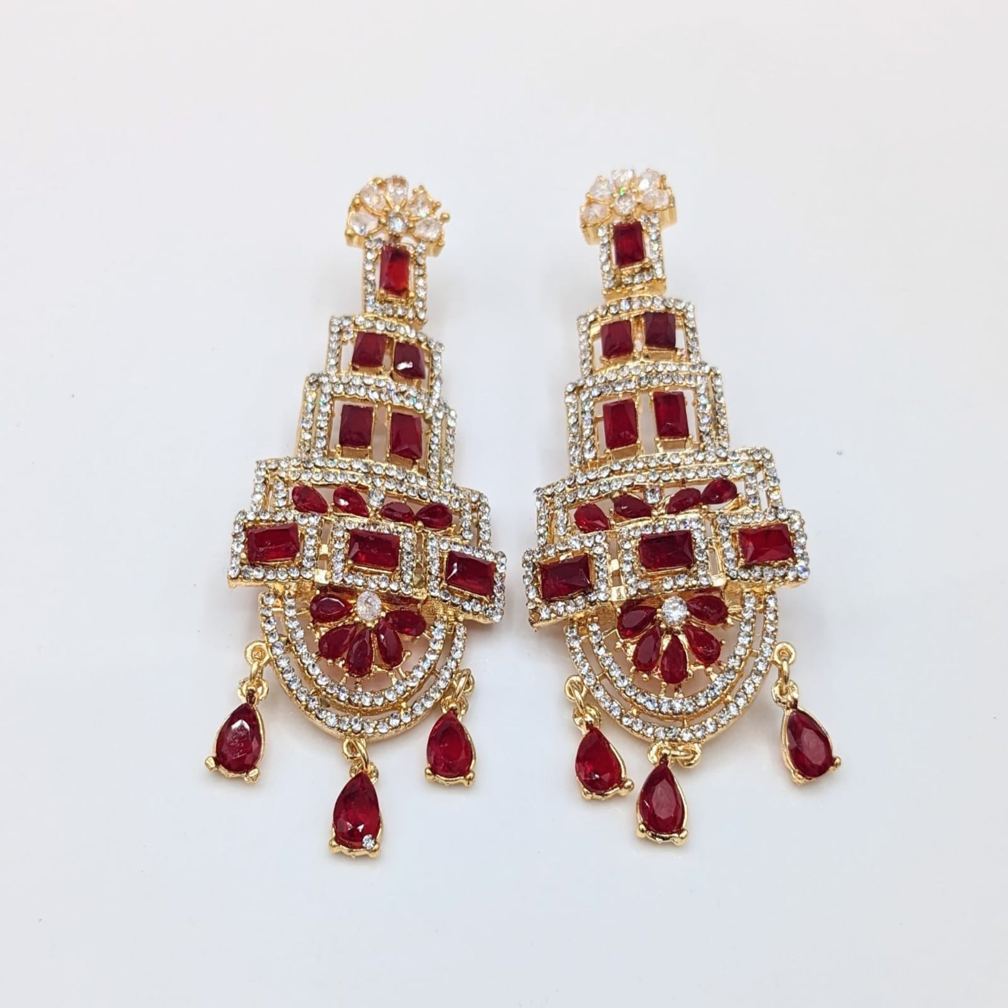 Red Zircon Karrat Ear ring (FSE37)