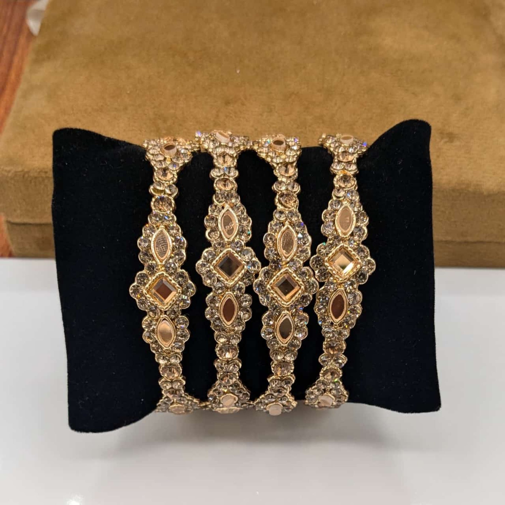 Golden Stone Bangles Set (FSB12)