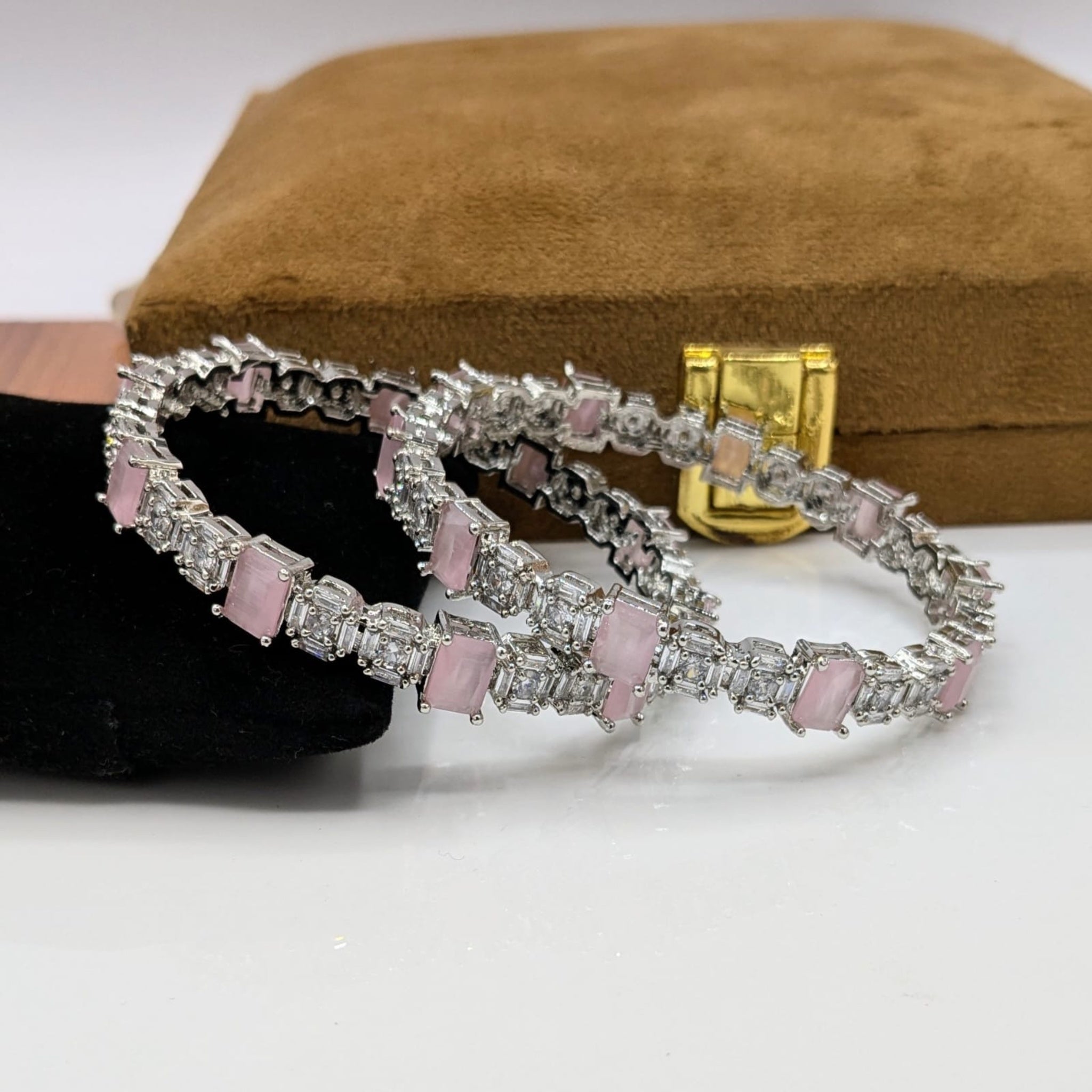 Zircon Karrat Silver Delicate Bangles (FSAB38)