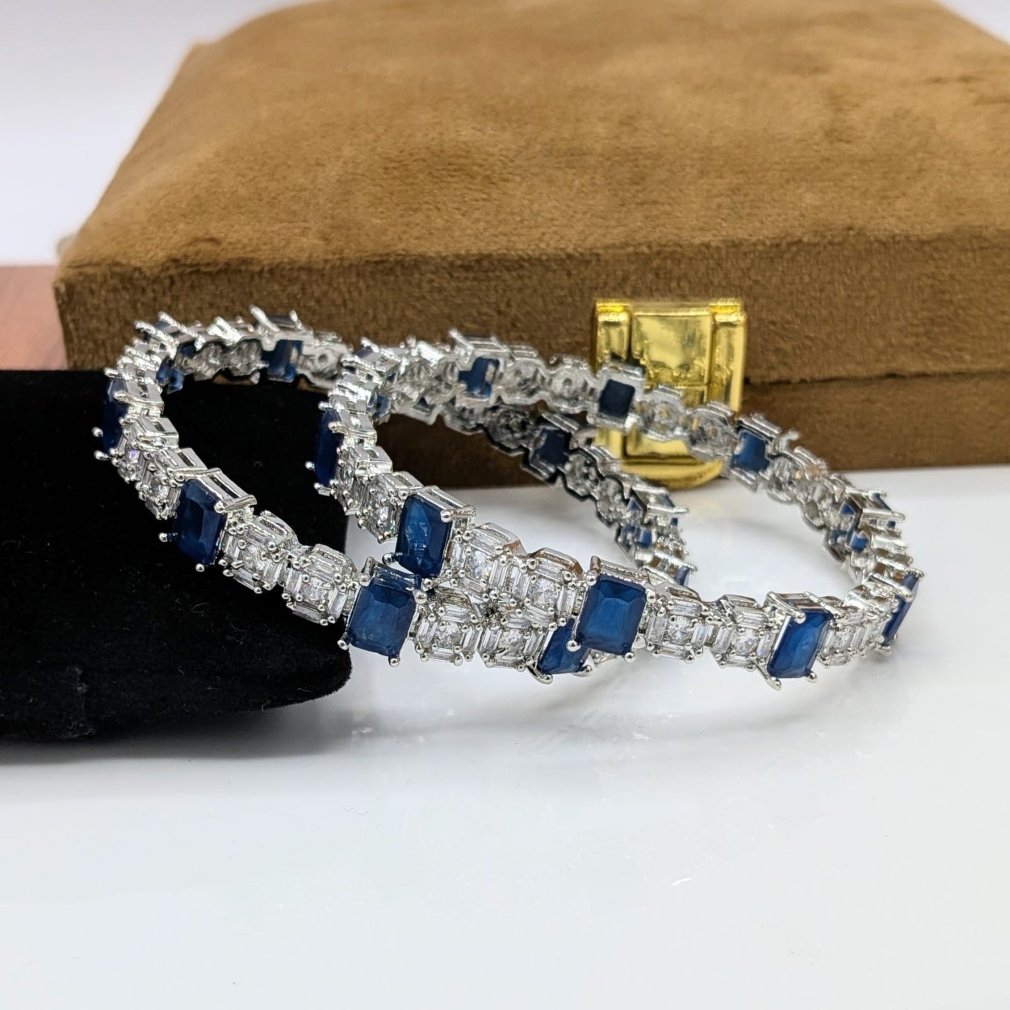 Zircon Karrat Silver Delicate Bangles (FSAB38)