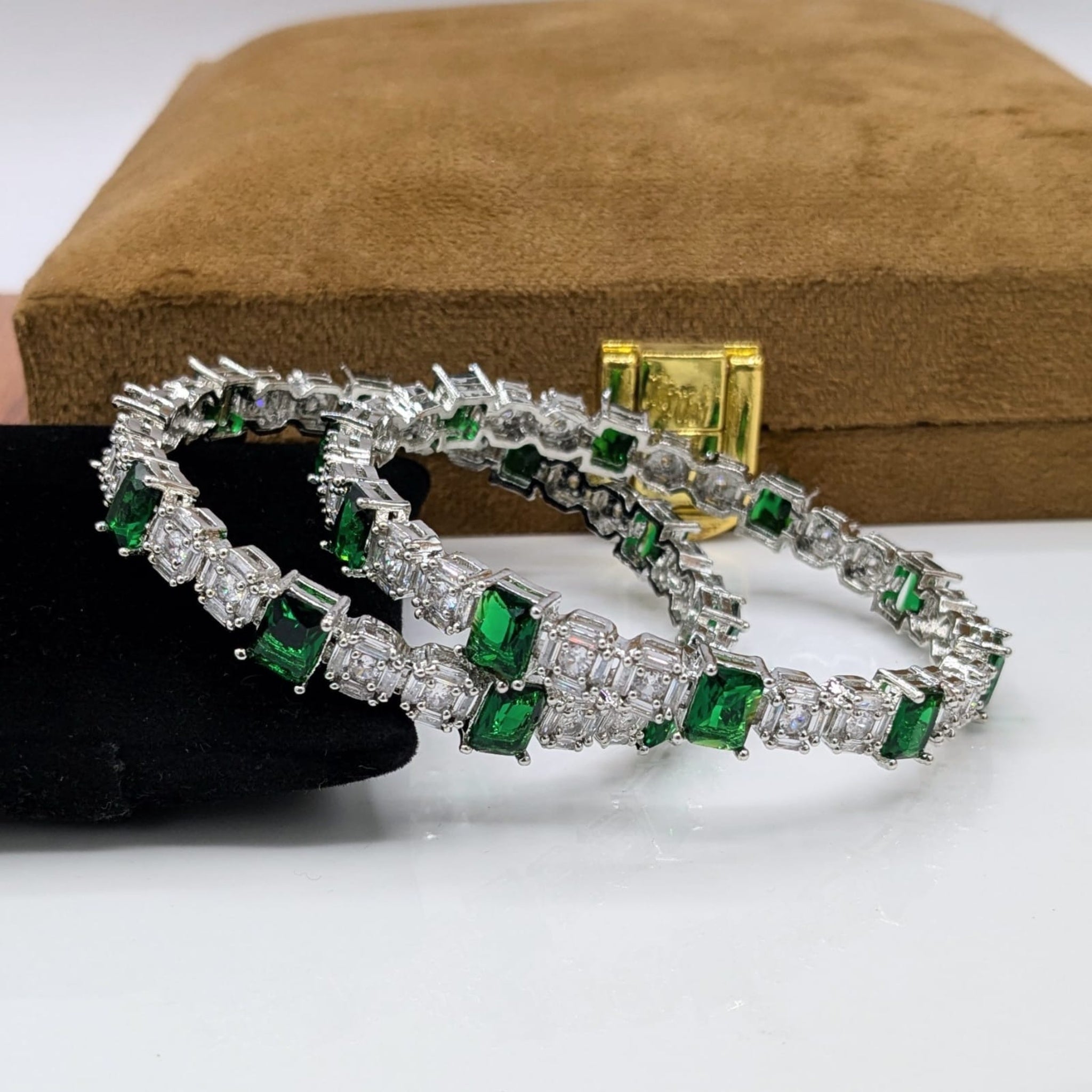 Zircon Karrat Silver Delicate Bangles (FSAB38)