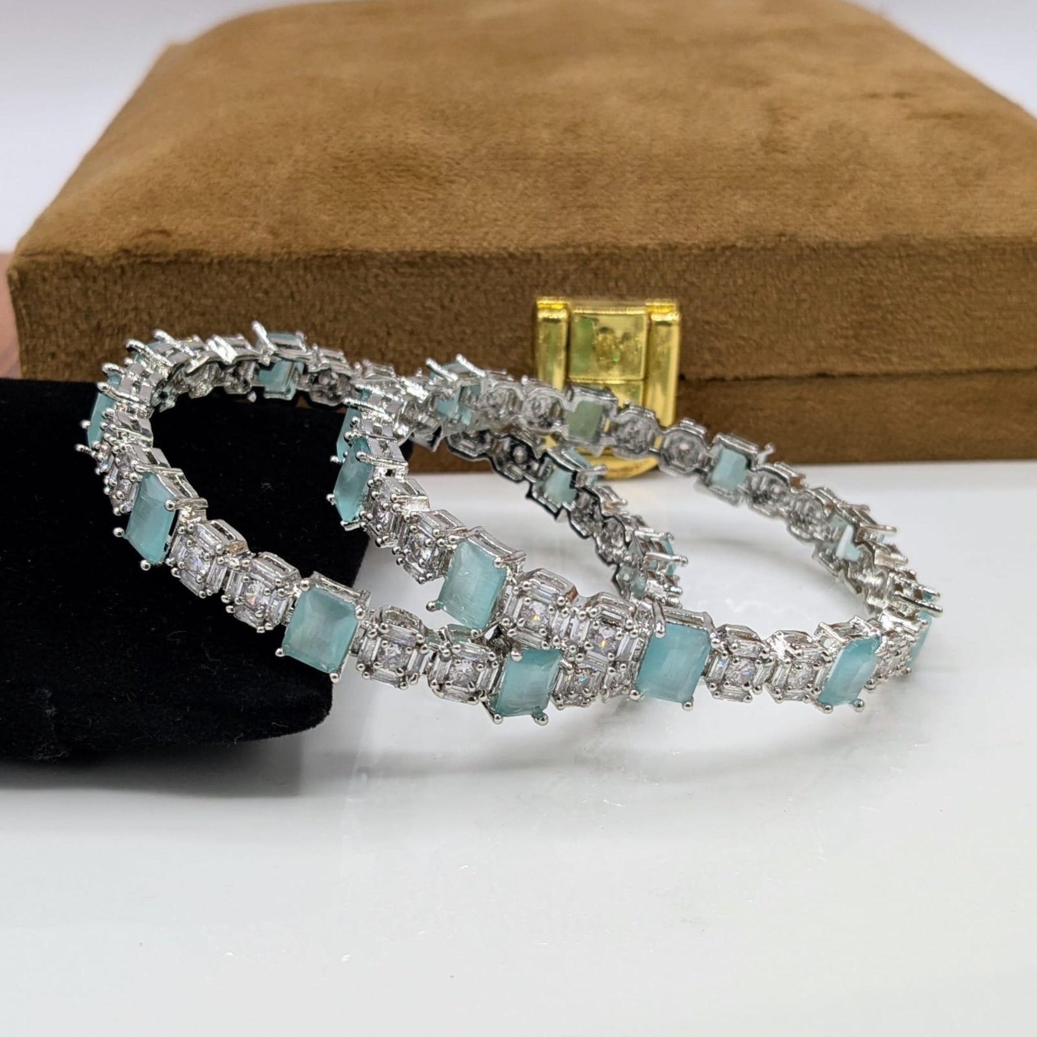 Zircon Karrat Silver Delicate Bangles (FSAB38)