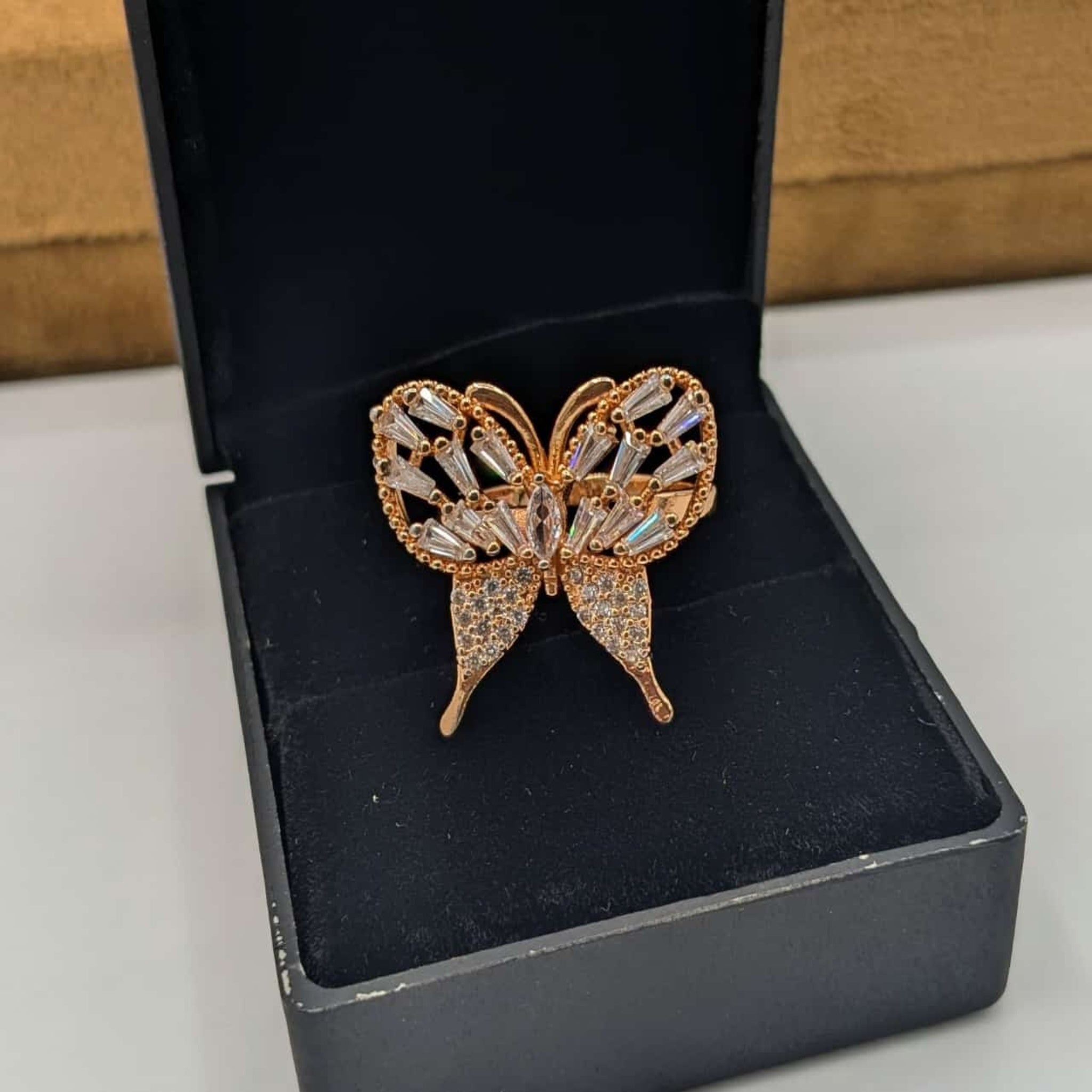 Zircon Butterfly Adjustable Ring (FSR32)