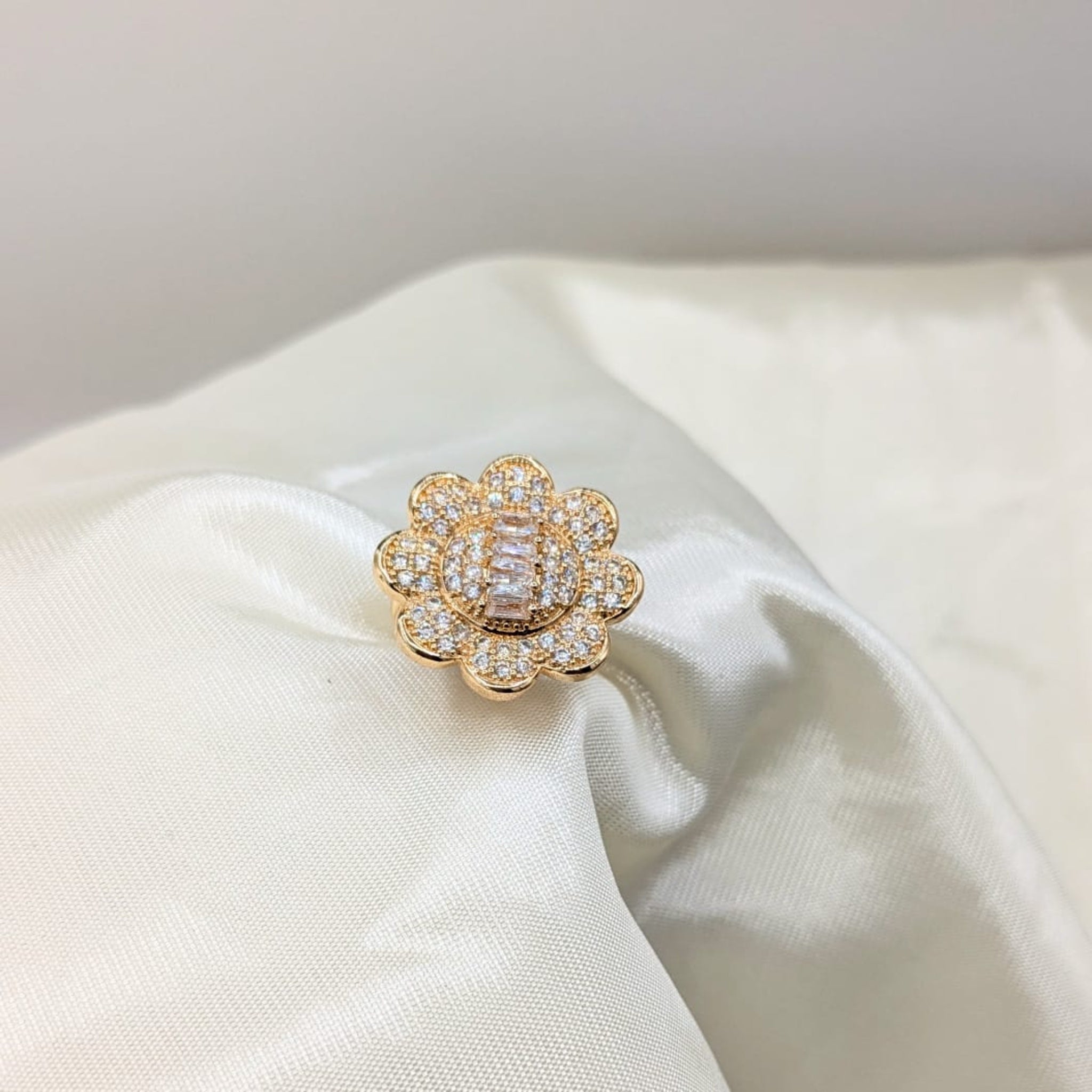 Golden Karrat Flower Ring (FSR49)