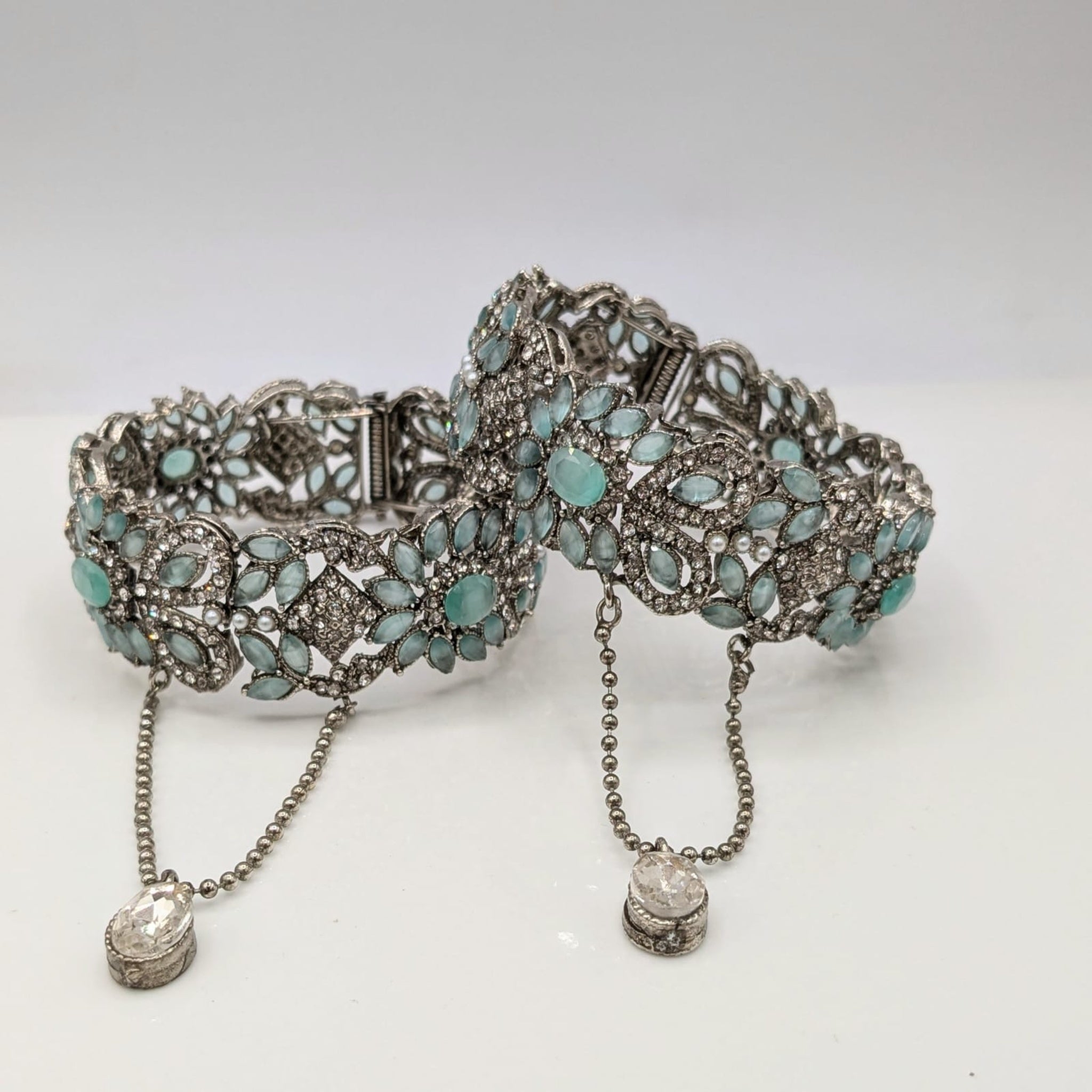 Oxidised Mint Kara Openable (FSKB45)