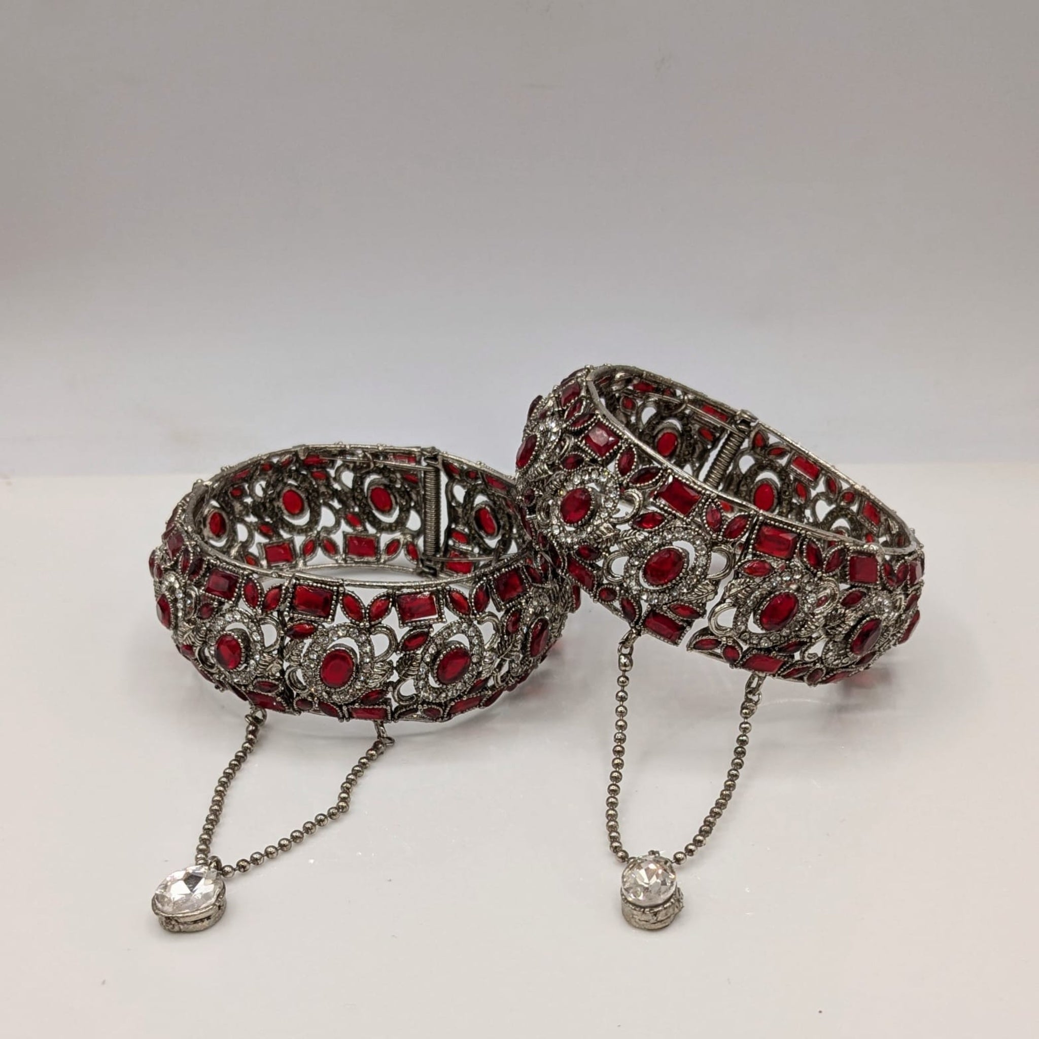 Zircon Silver Openable Kara Pair (FSKB42)