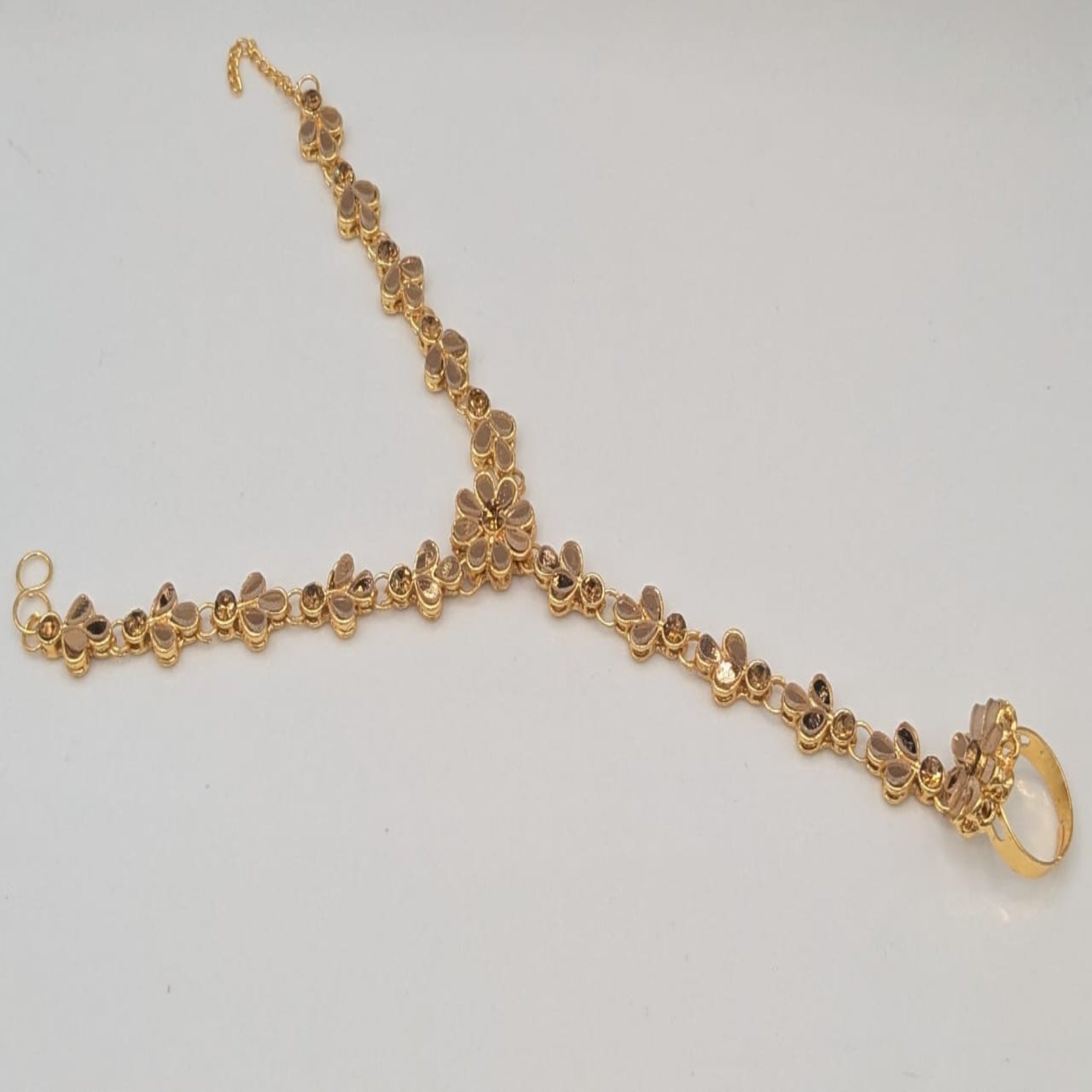 Stone Work Ring Bracelet