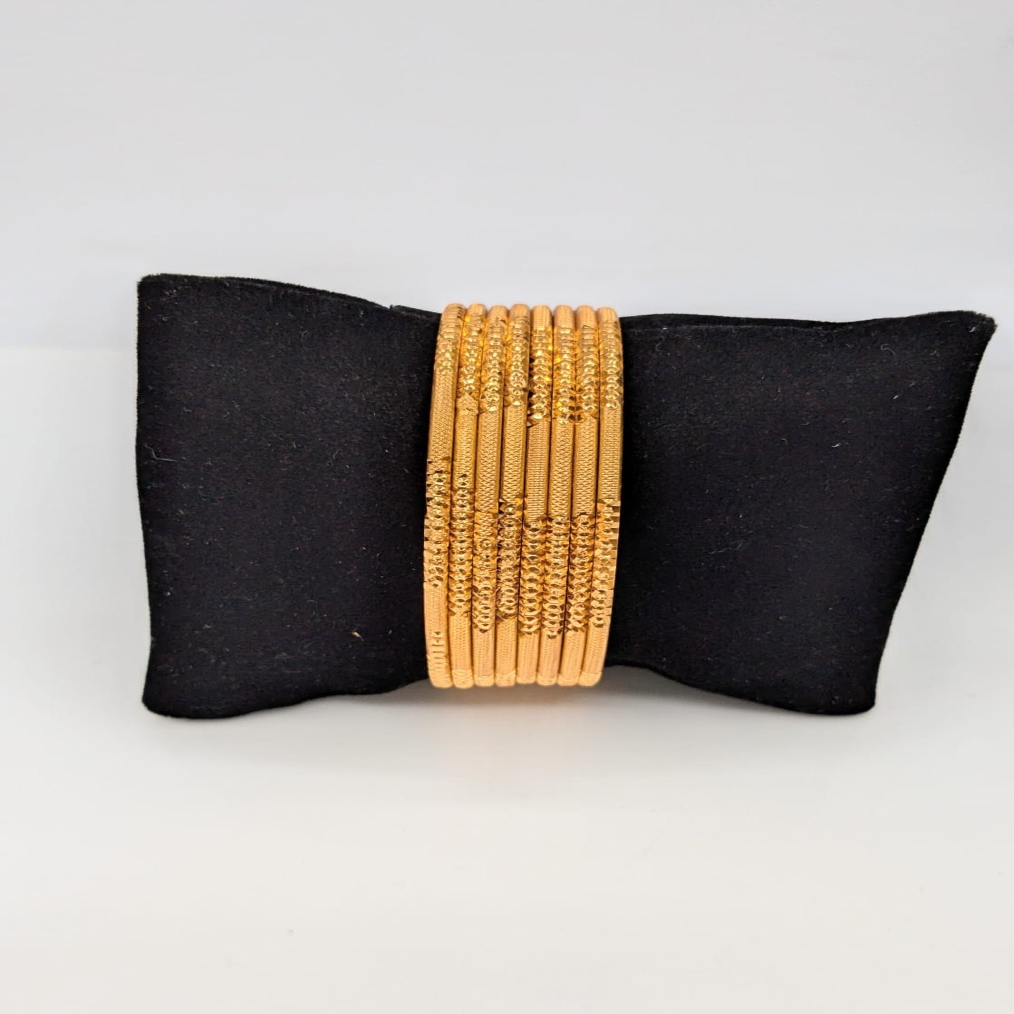 Matte GP 8 Pcs Fancy Bangles (FSB55)