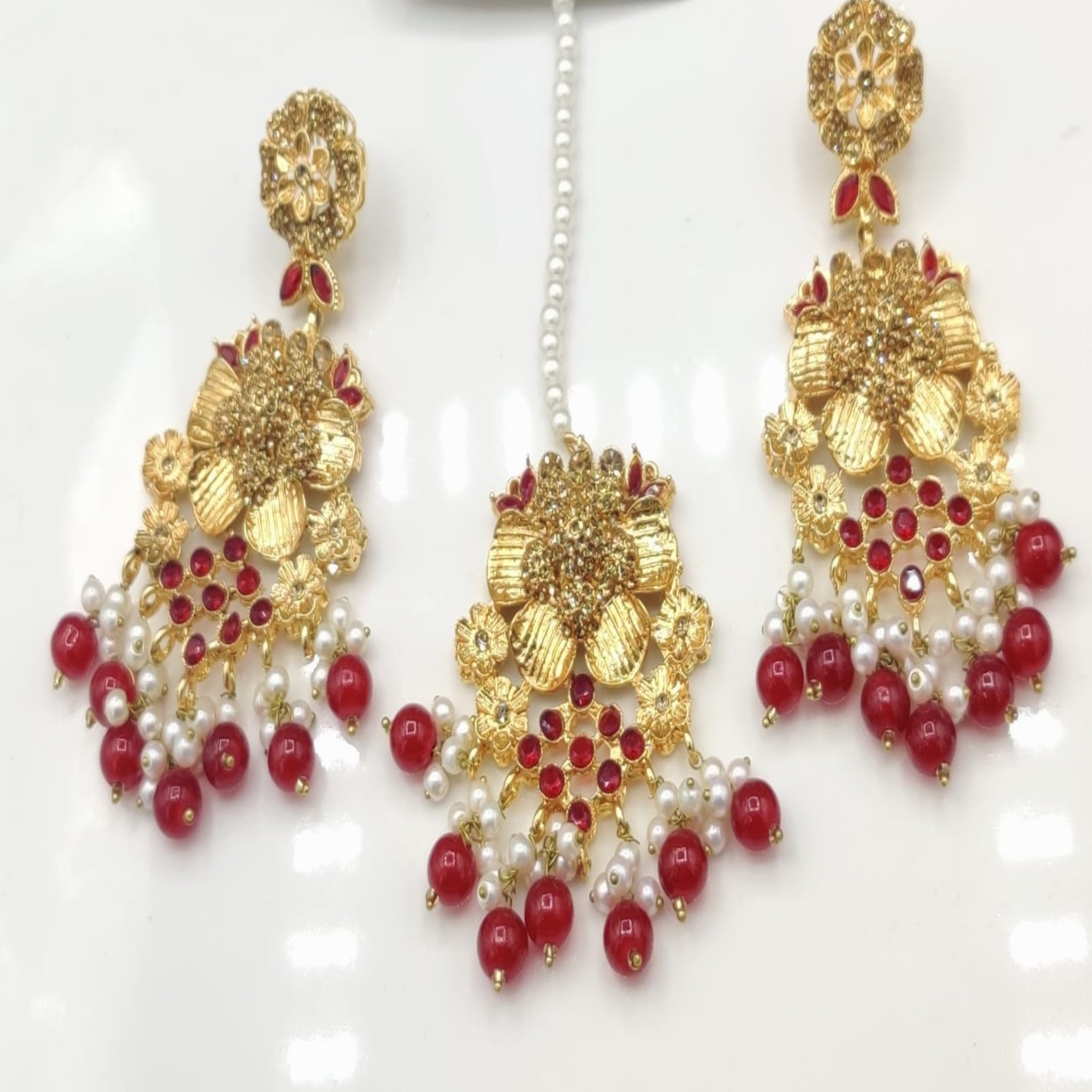 3D Kundan Fancy Bindia Ear Ring
