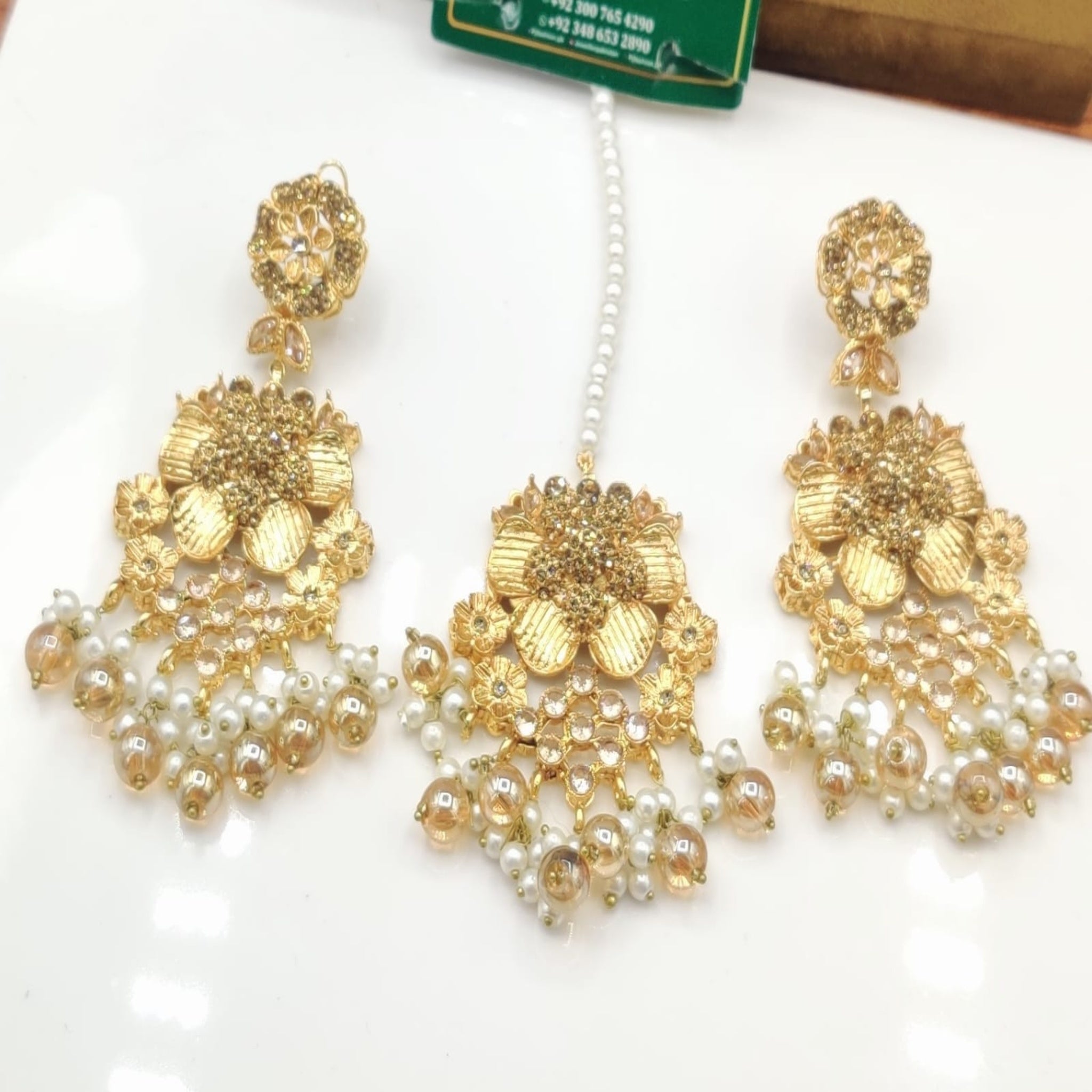 3D Kundan Fancy Bindia Ear Ring