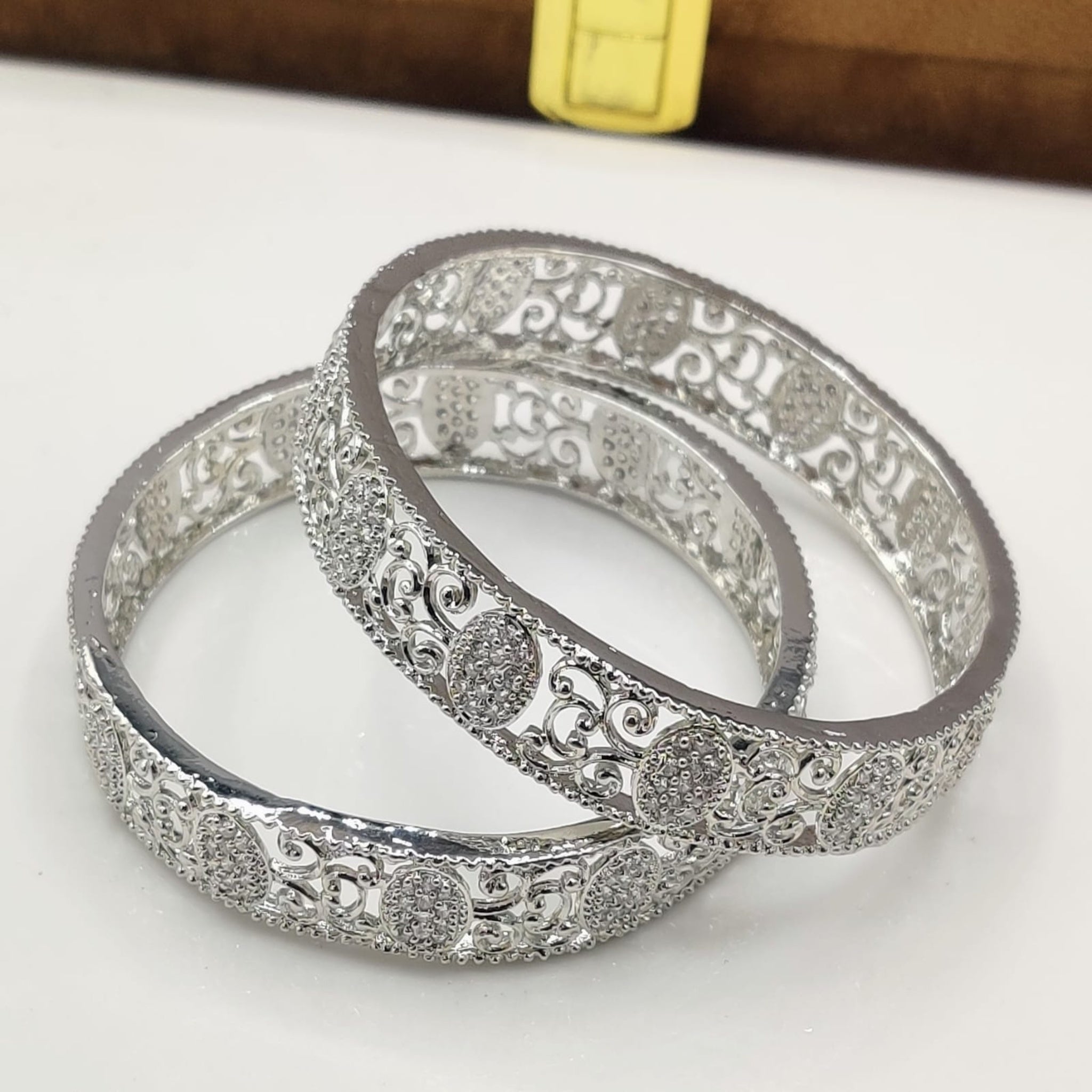 Silver Golden Karrat Bangle (FSAB31)