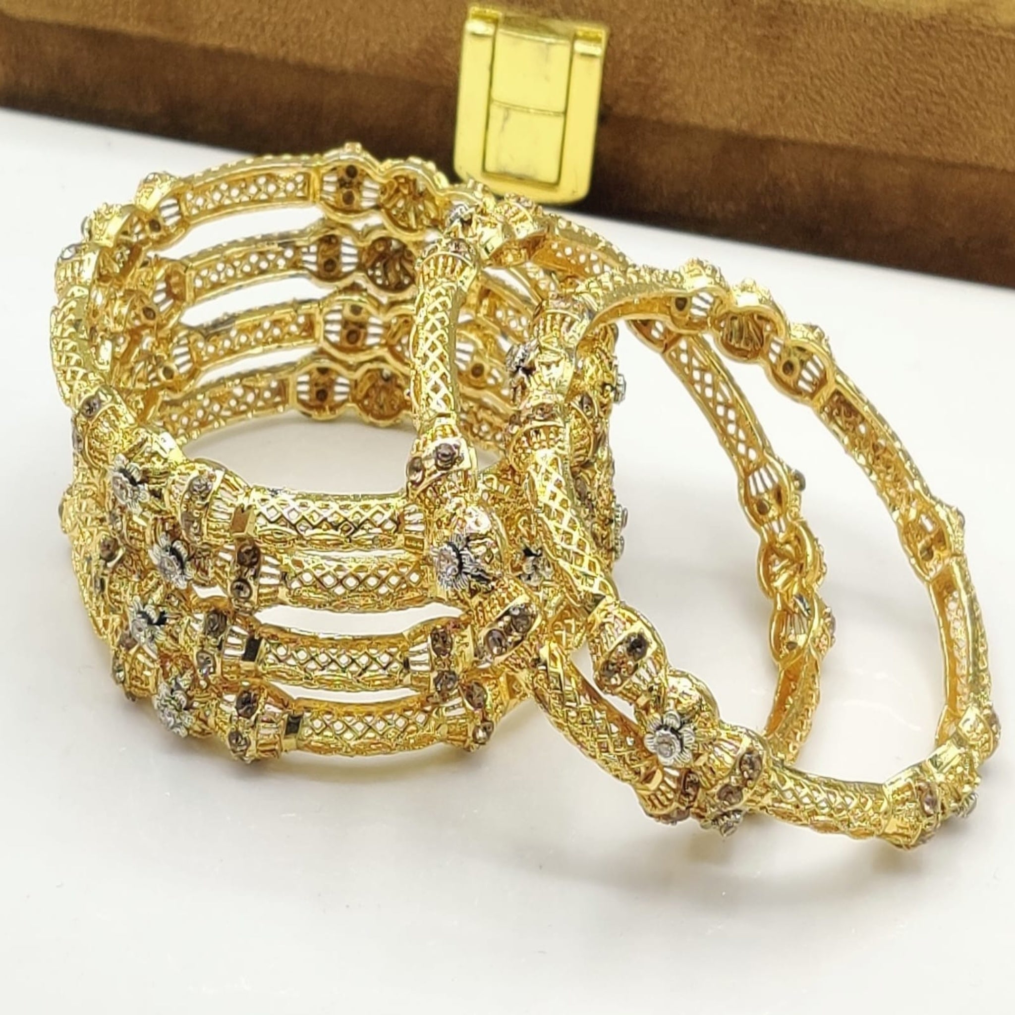 Gold Plated 6 PC Bangles (FSB49)