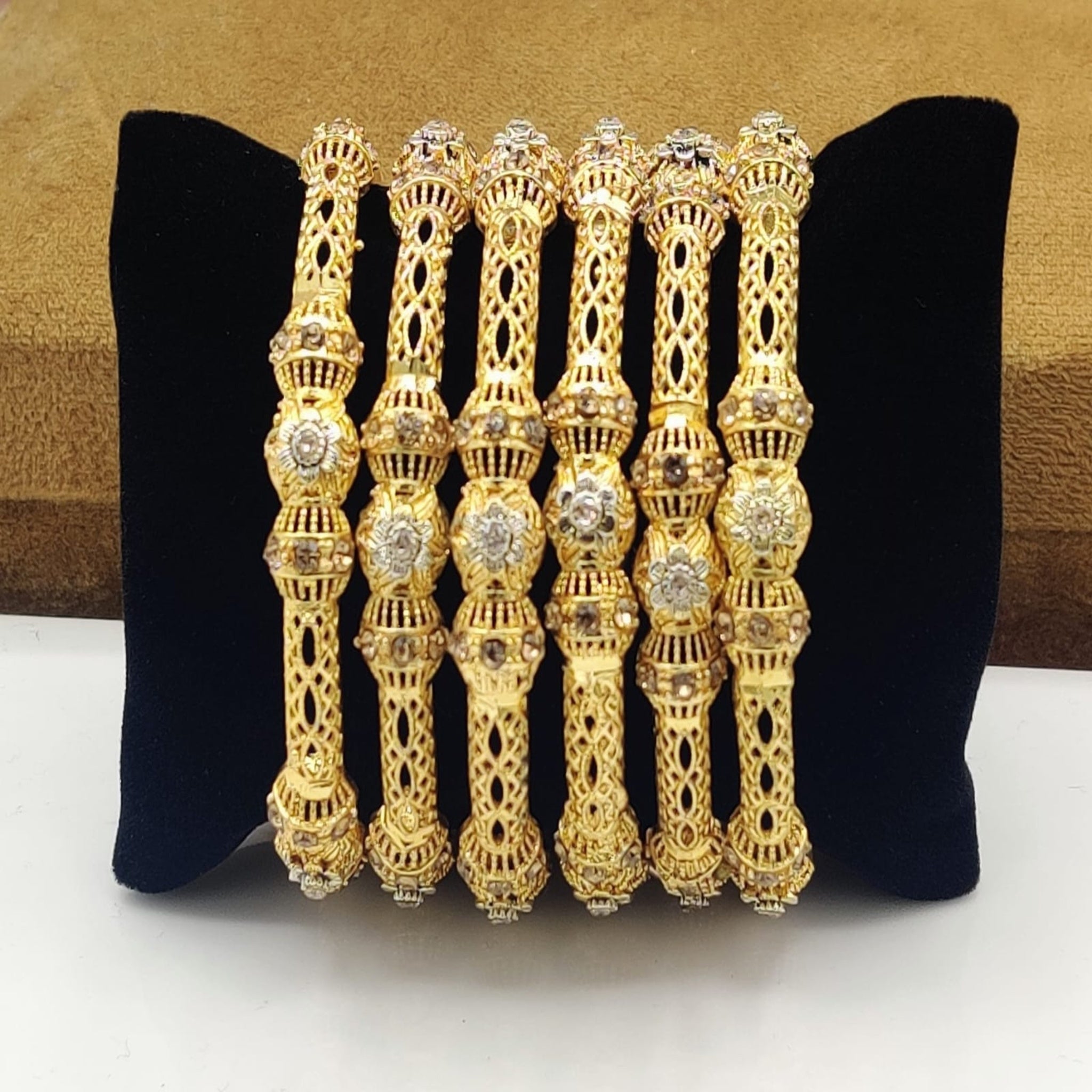 Gold Plated 6 PC Bangles (FSB49)