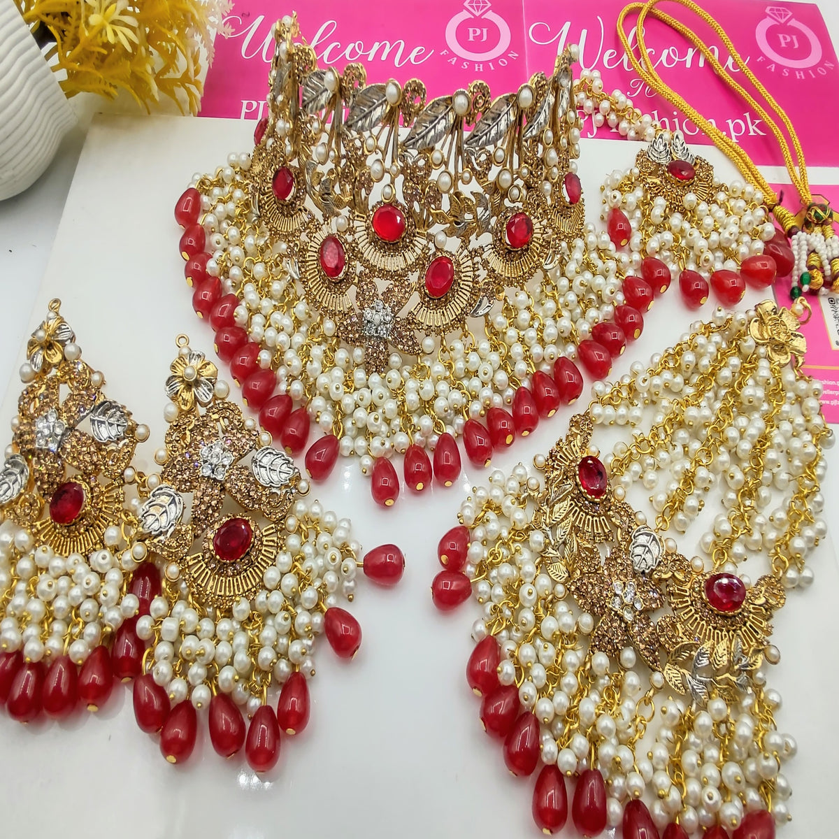 Trendy Elegant Bridal Necklace Set (FDBN39)